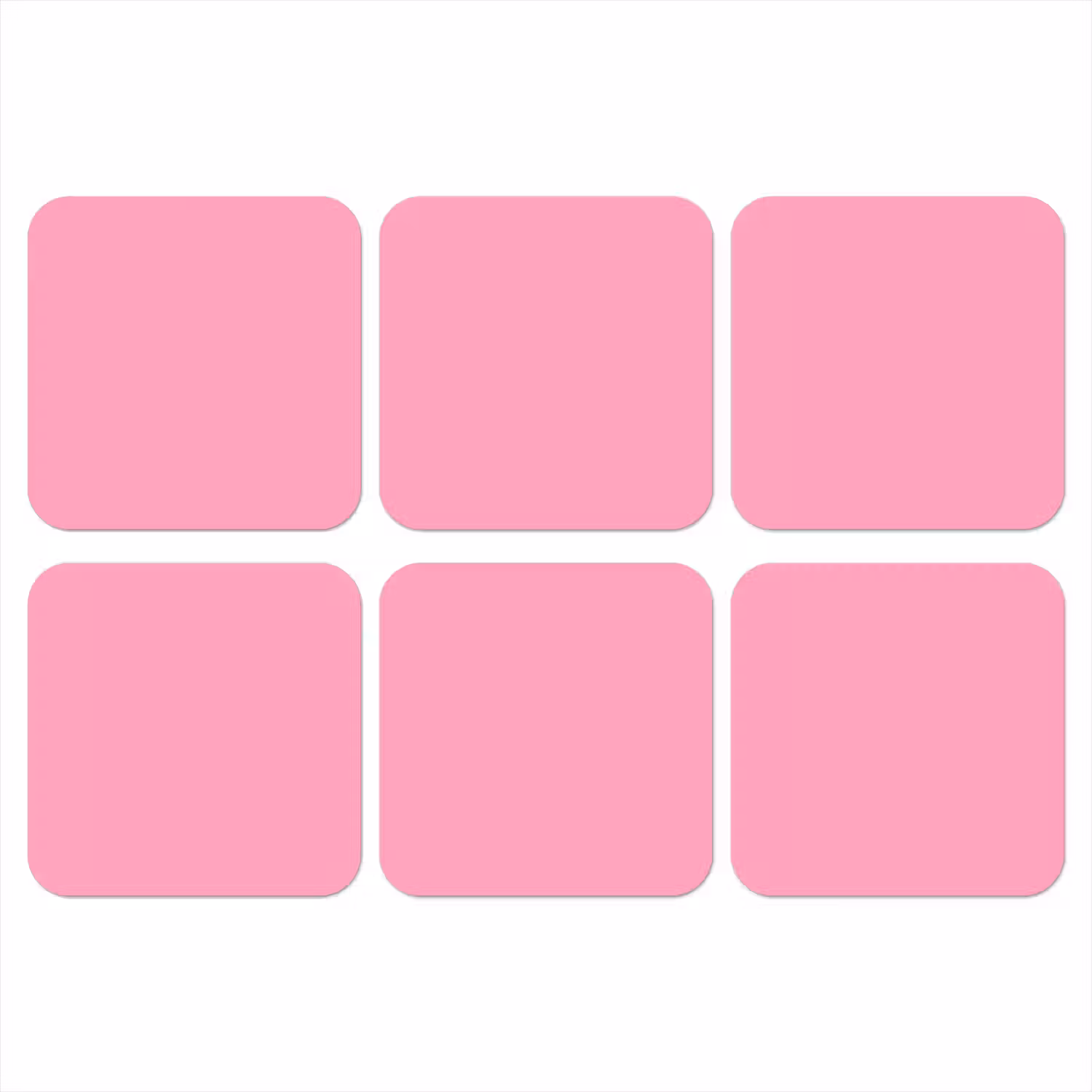 Bubblegum - Pink - Roze onderzetter kurk middel 366 -3d