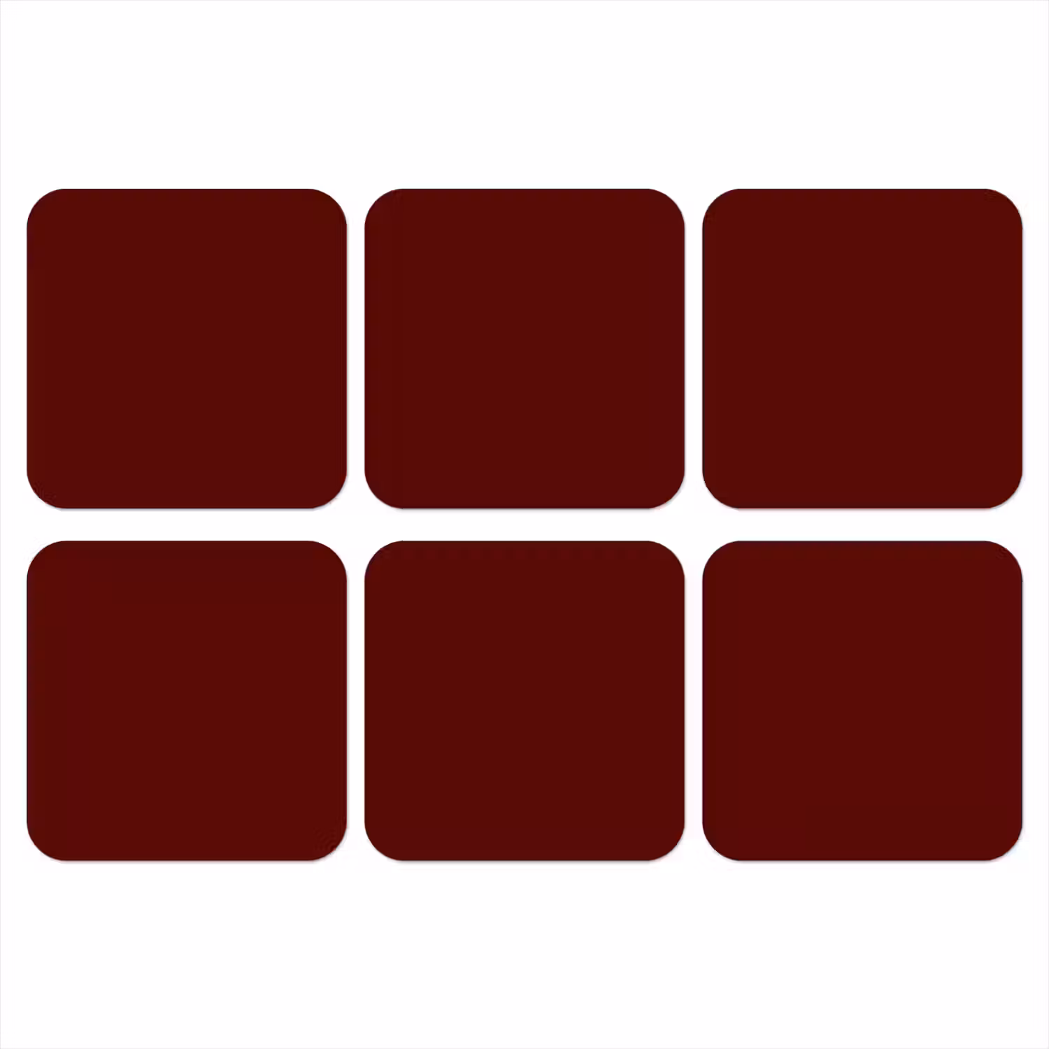 Burnt - Mahogany - Rood onderzetter kurk middel 366 -3d