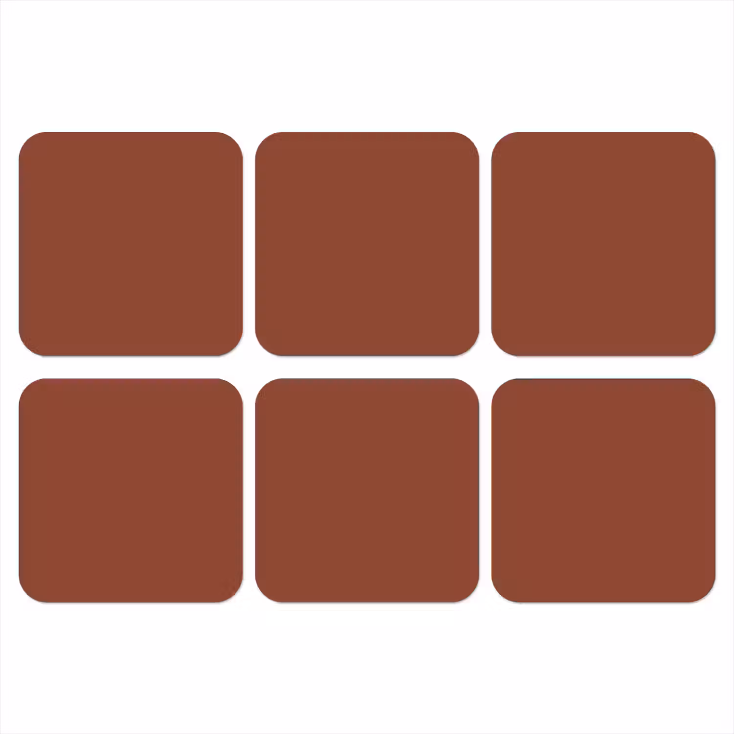 Burnt - Mahogany - Terracotta onderzetter kurk middel 366 -3d