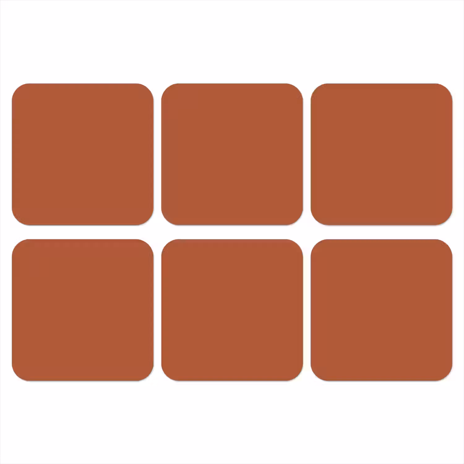 Burnt - Sienna - Oranje onderzetter kurk middel 366 -3d