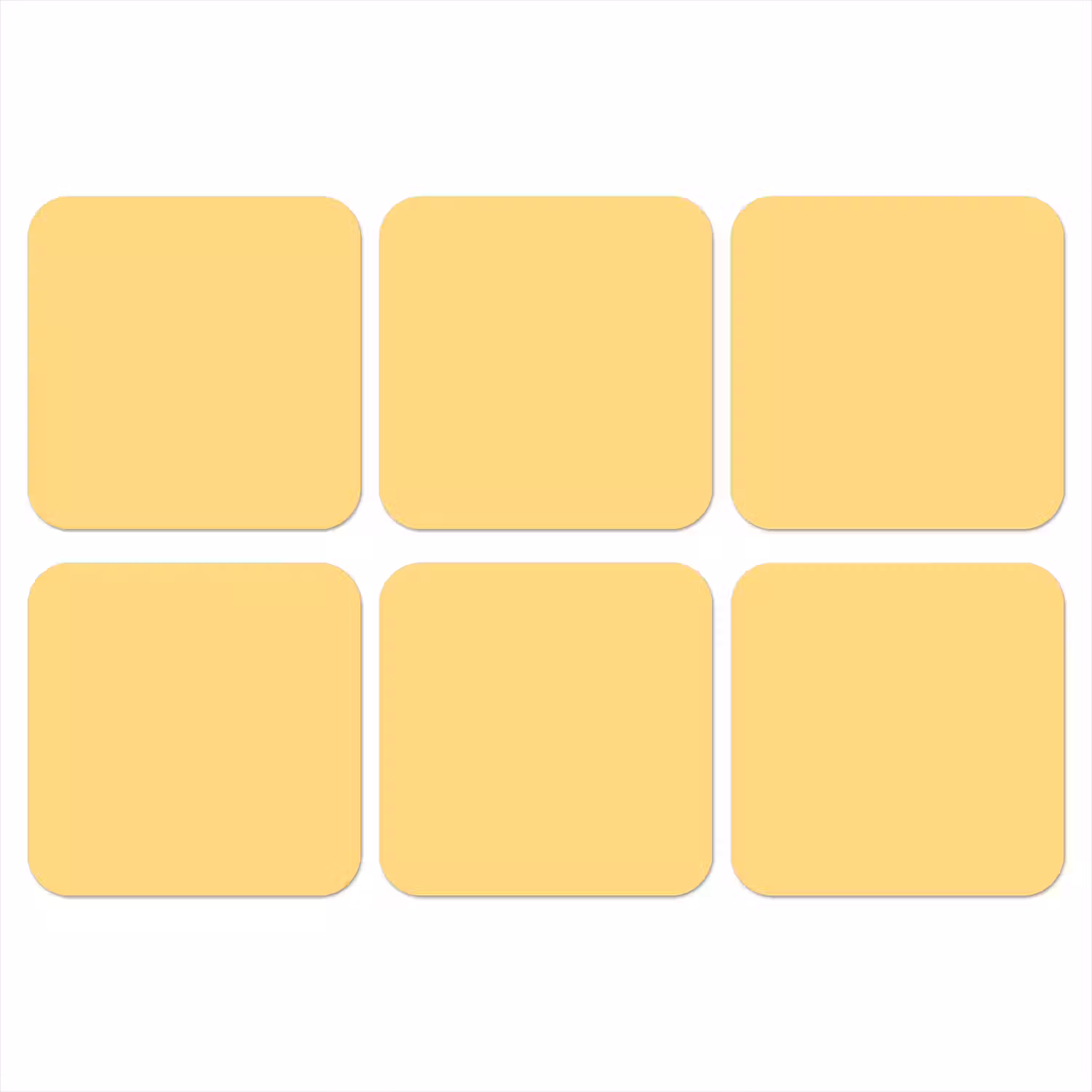 Butter - Geel - Yellow onderzetter kurk middel 366 -3d