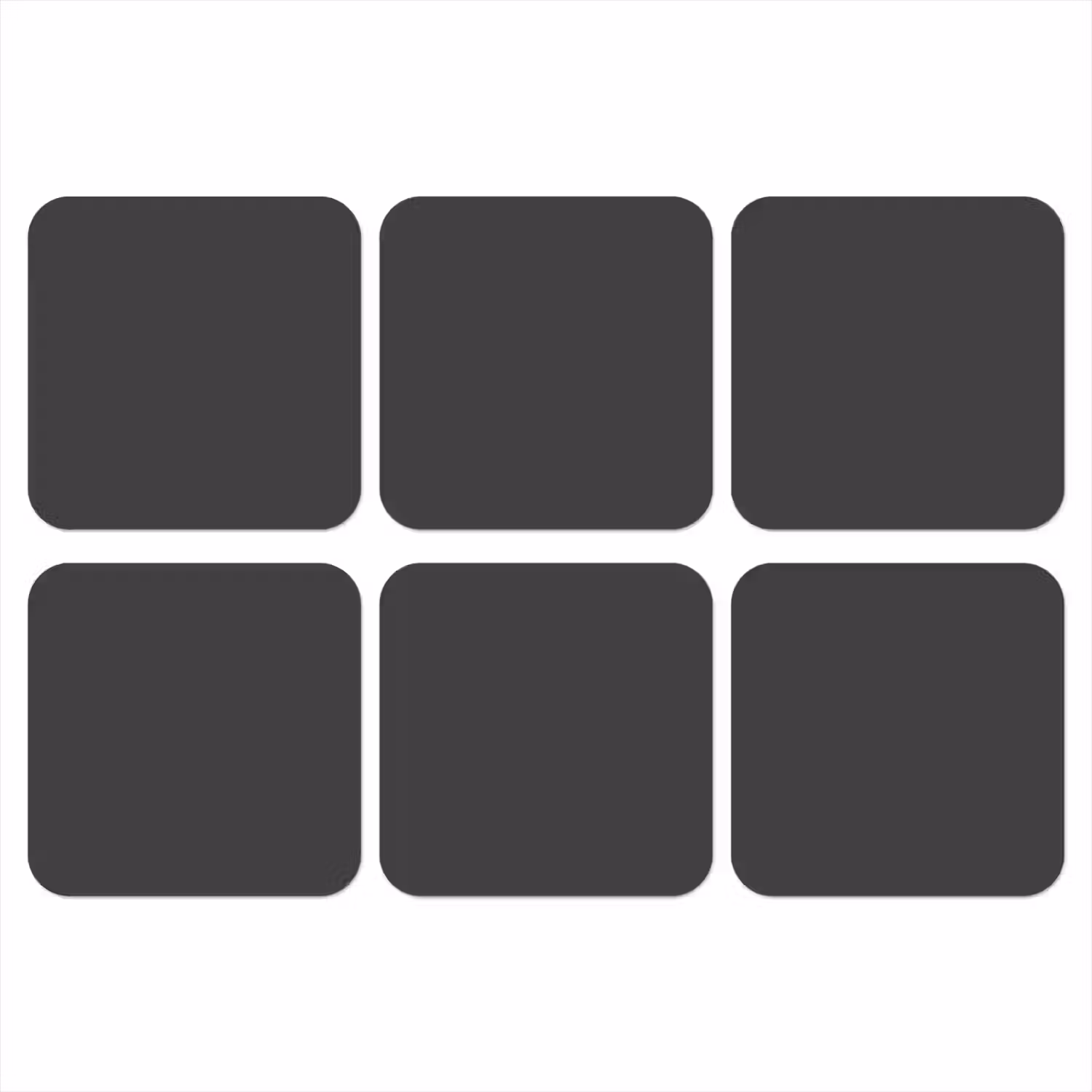 Charcoal - Grijs- Grey onderzetter kurk middel 366 -3d
