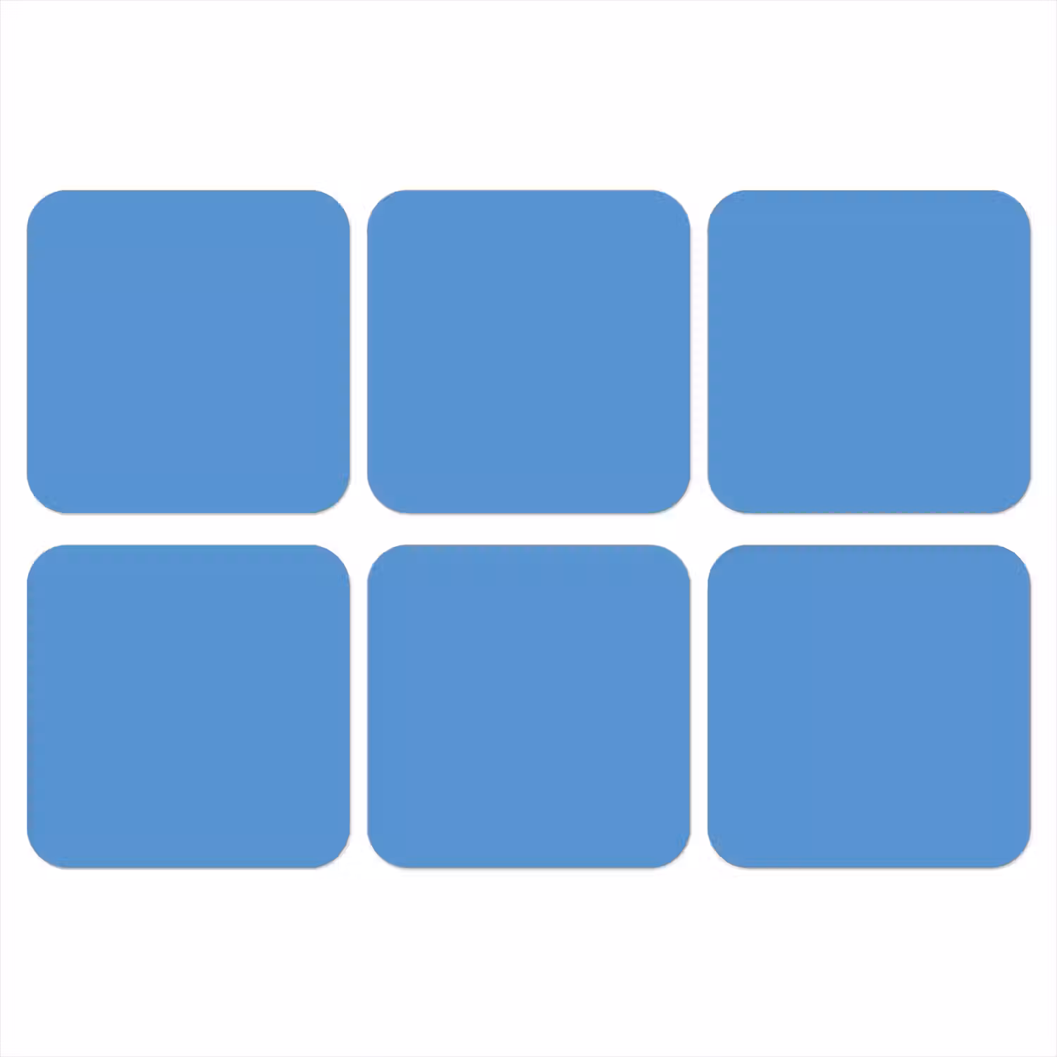 Cornflower - Blue - Blauw onderzetter kurk middel 366 -3d
