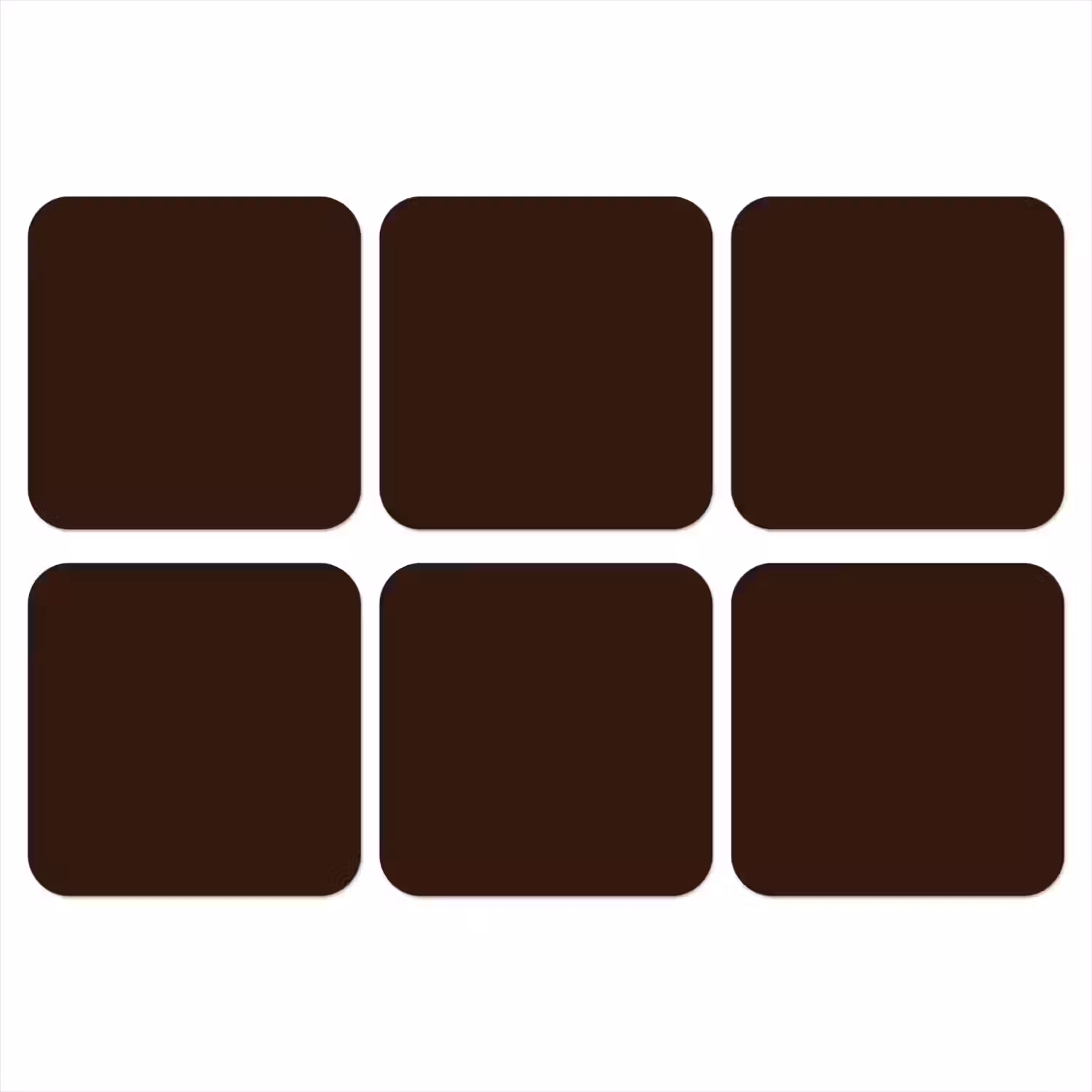 Dark - Chocolate - Bruin onderzetter kurk middel 366 -3d