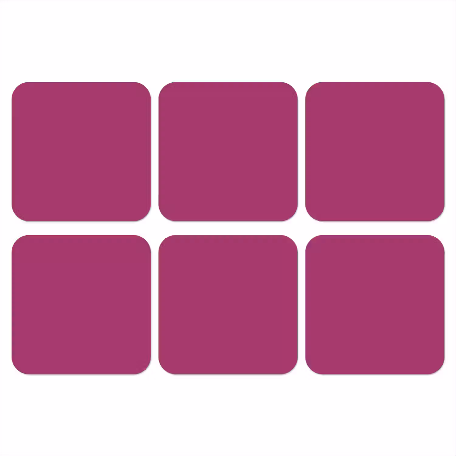 Deep - Magenta - Paars onderzetter kurk middel 366 -3d
