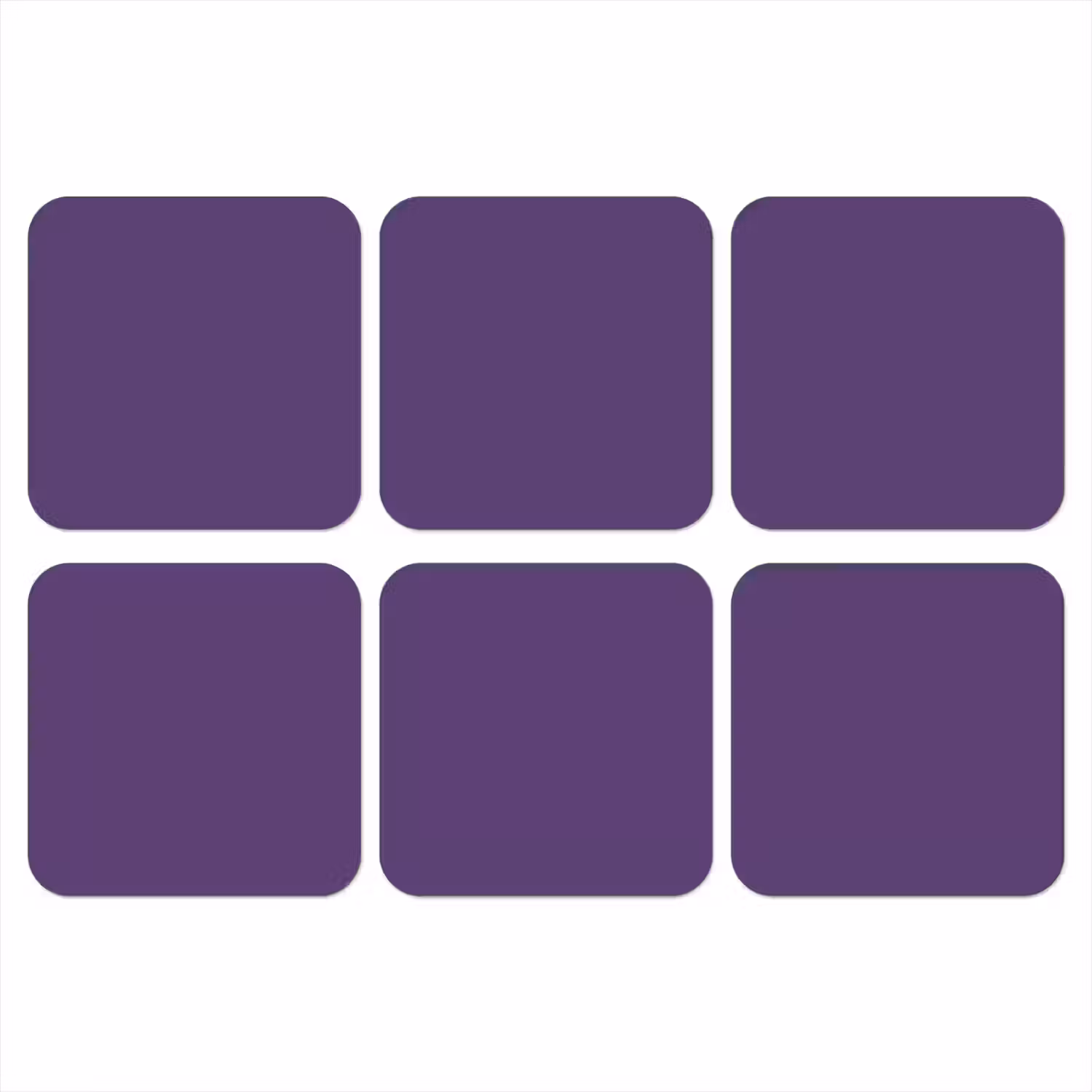 Deep - Plum - Paars onderzetter kurk middel 366 -3d