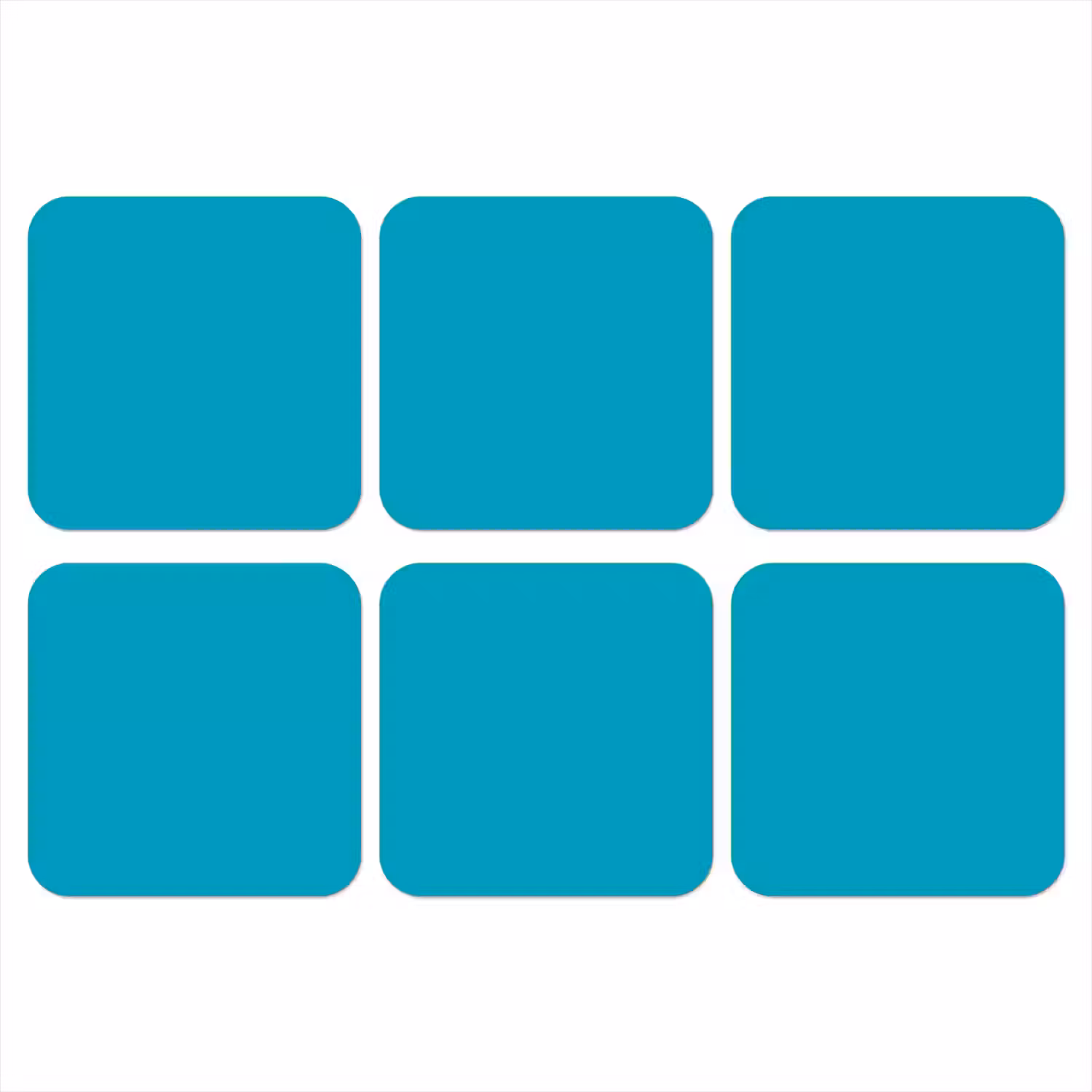 Deep - Turquoise - Turkoois onderzetter kurk middel 366 -3d