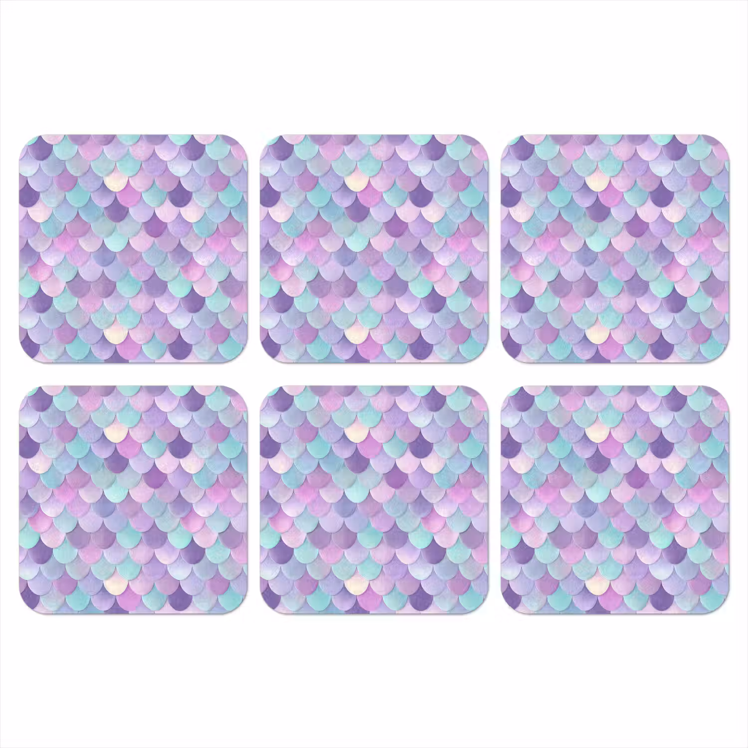Dromerig - Zeemeermin - Pastel onderzetter kurk middel 366 -3d