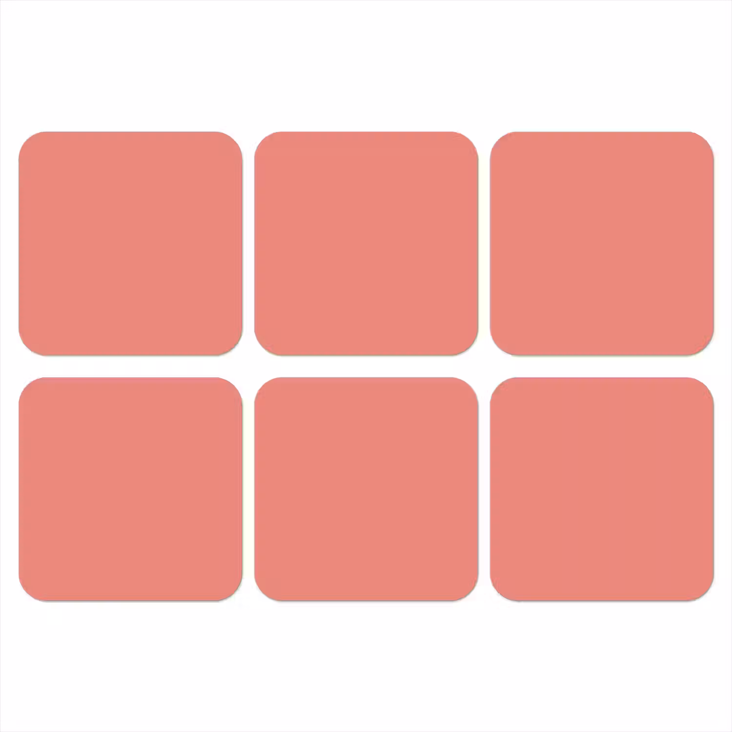 Dusty - Peach - Koraal onderzetter kurk middel 366 -3d