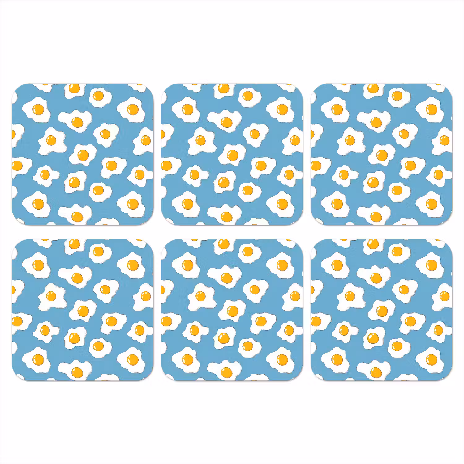 Eieren - Dooiers - Blauw onderzetter kurk middel 366 -3d