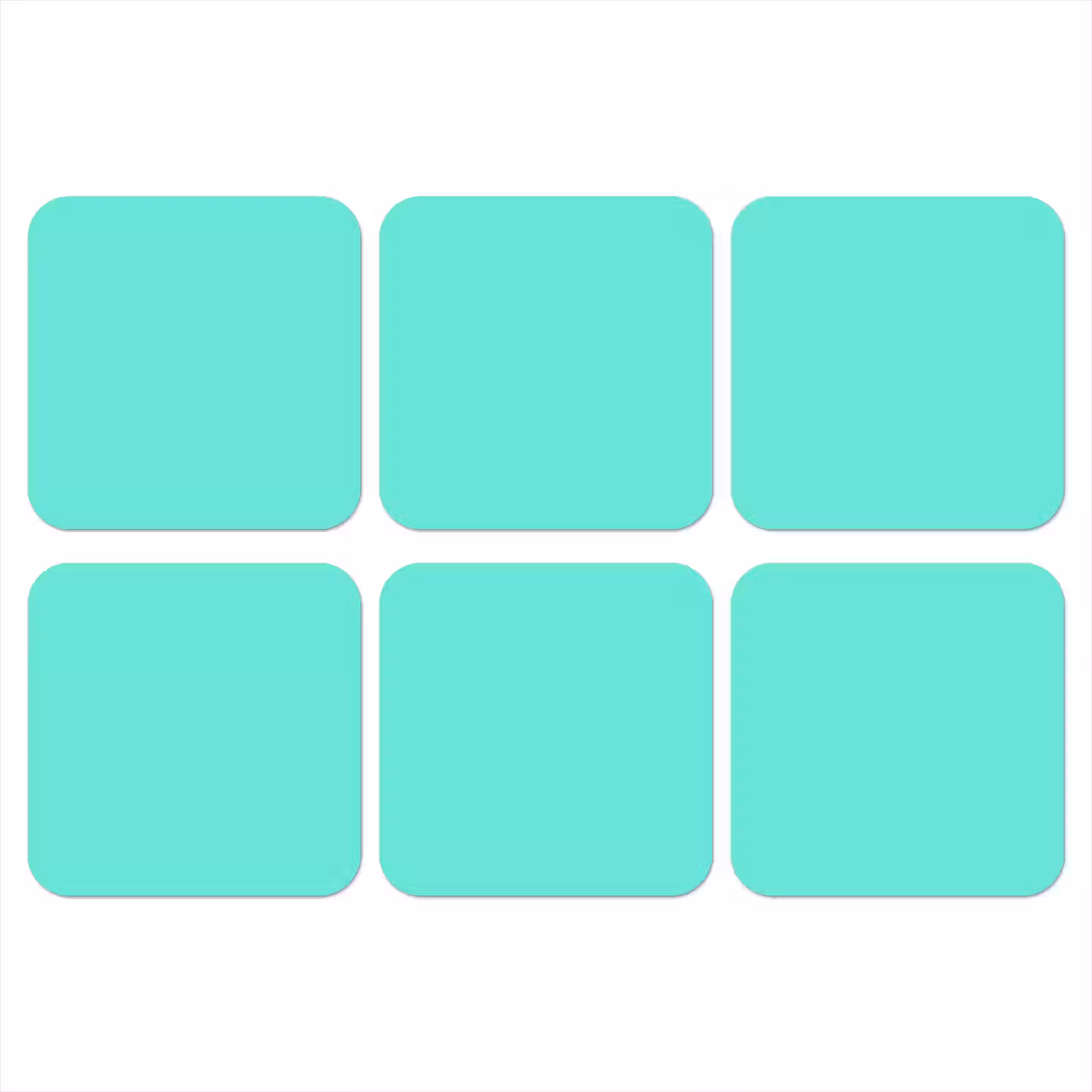 Electric - Cyan - Turkoois onderzetter kurk middel 366 -3d