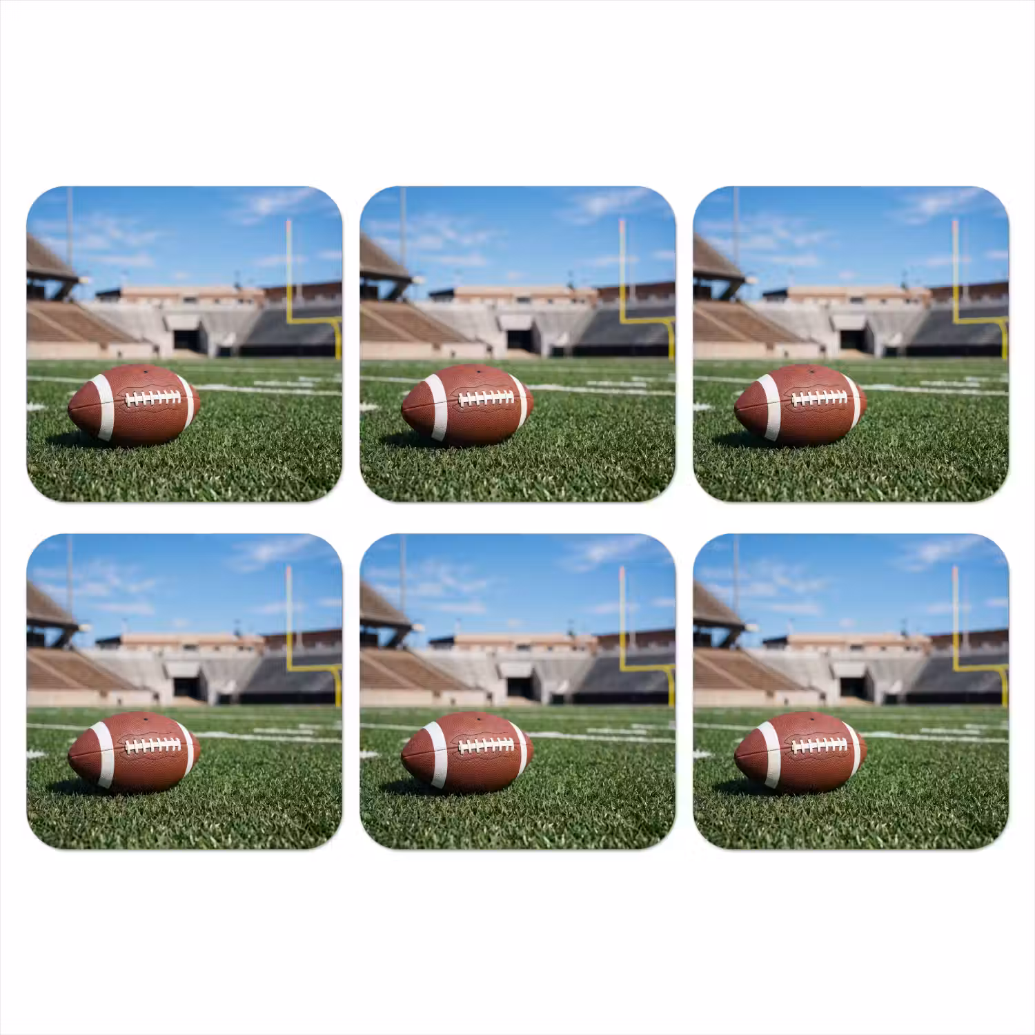 Football - Veld - Stadion - Sport onderzetter kurk middel -3d