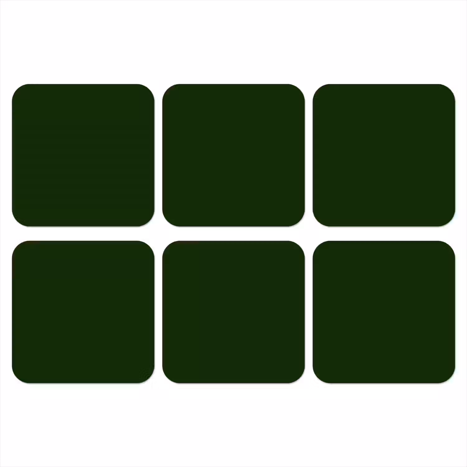 Forest - Green - Groen onderzetter kurk middel 366 -3d
