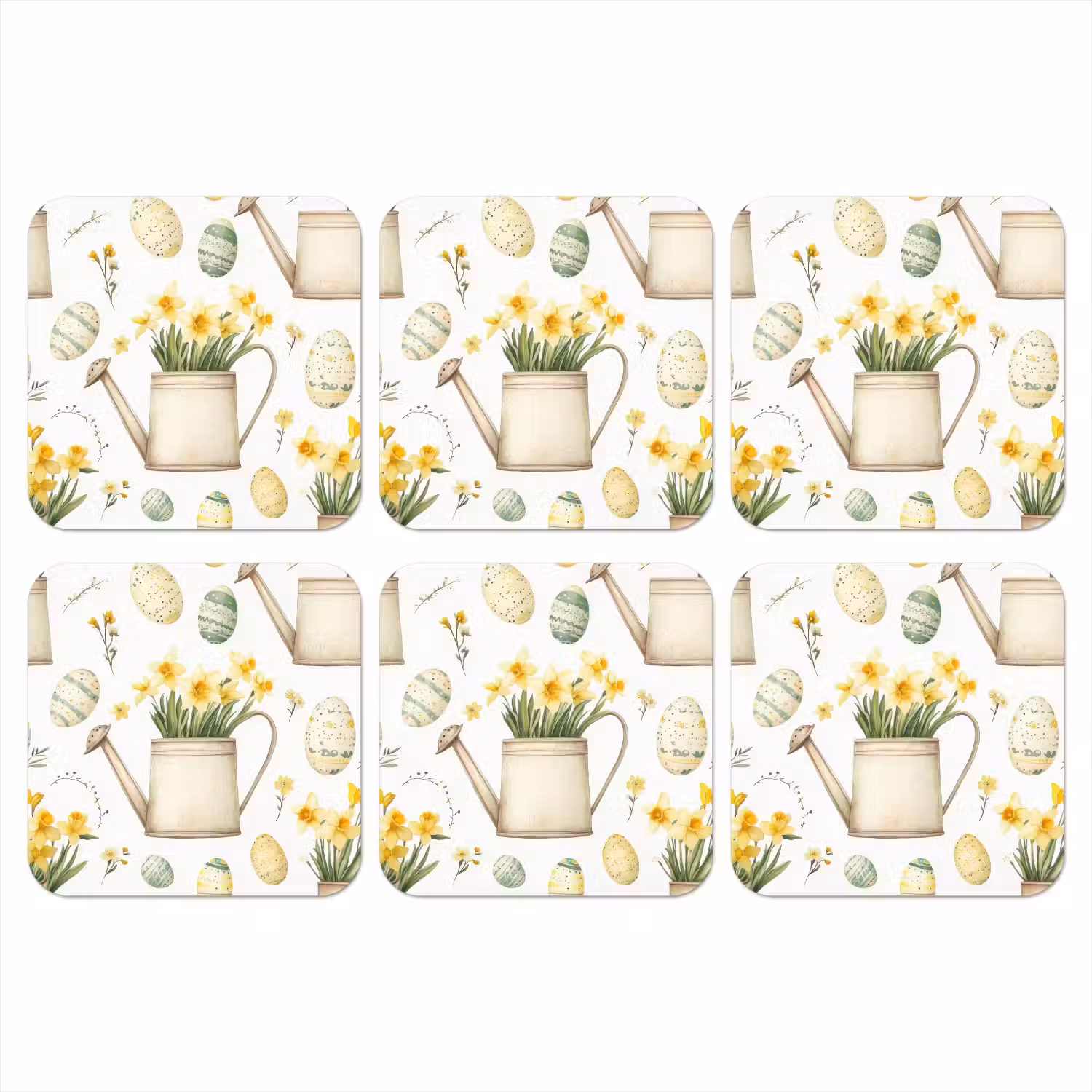 Gieter - Bloemen - Eieren onderzetter kurk middel -3d