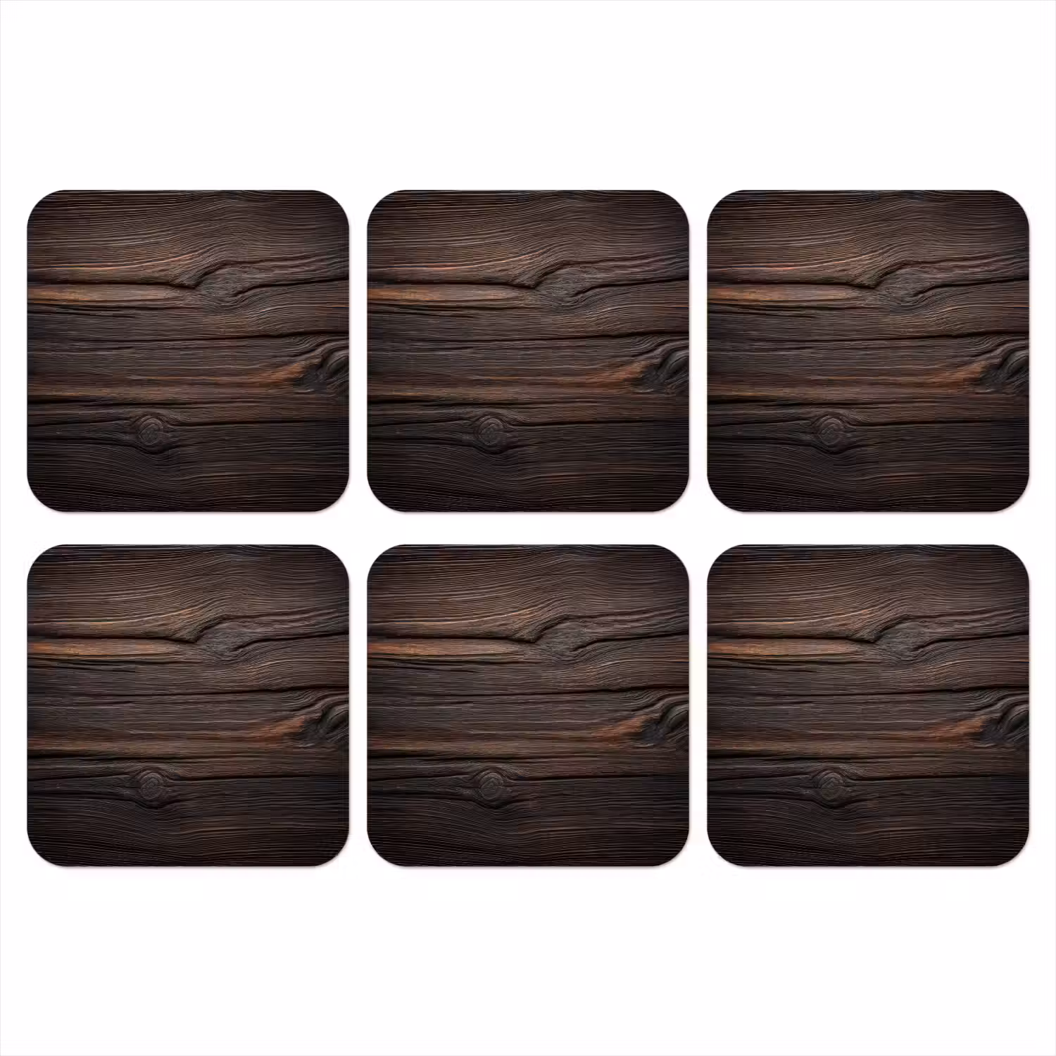 Hout - Grillige nerven onderzetter kurk middel -3d