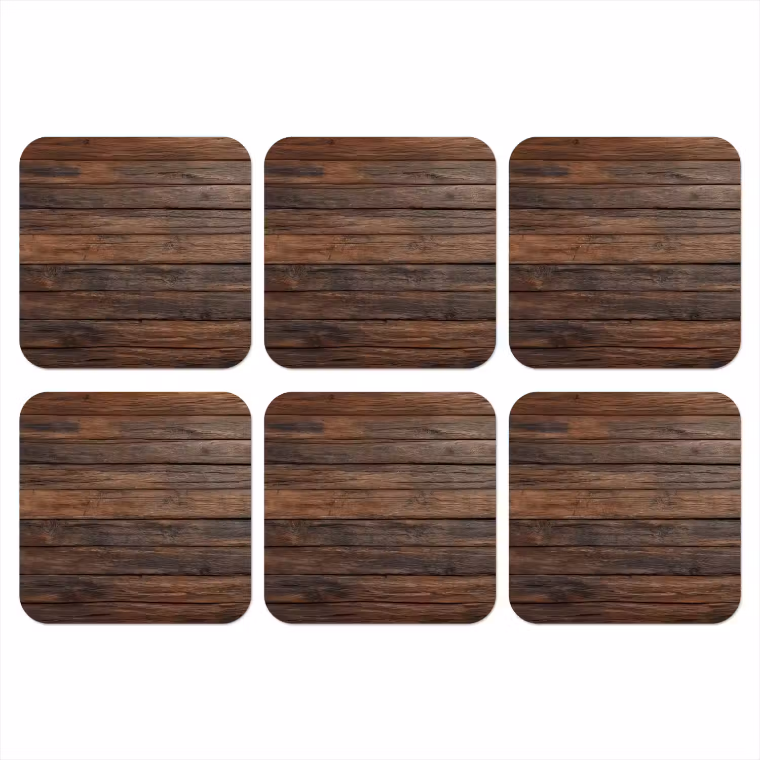 Houten plankpatroon - Warmte - Natuurlijk onderzetter kurk middel -3d