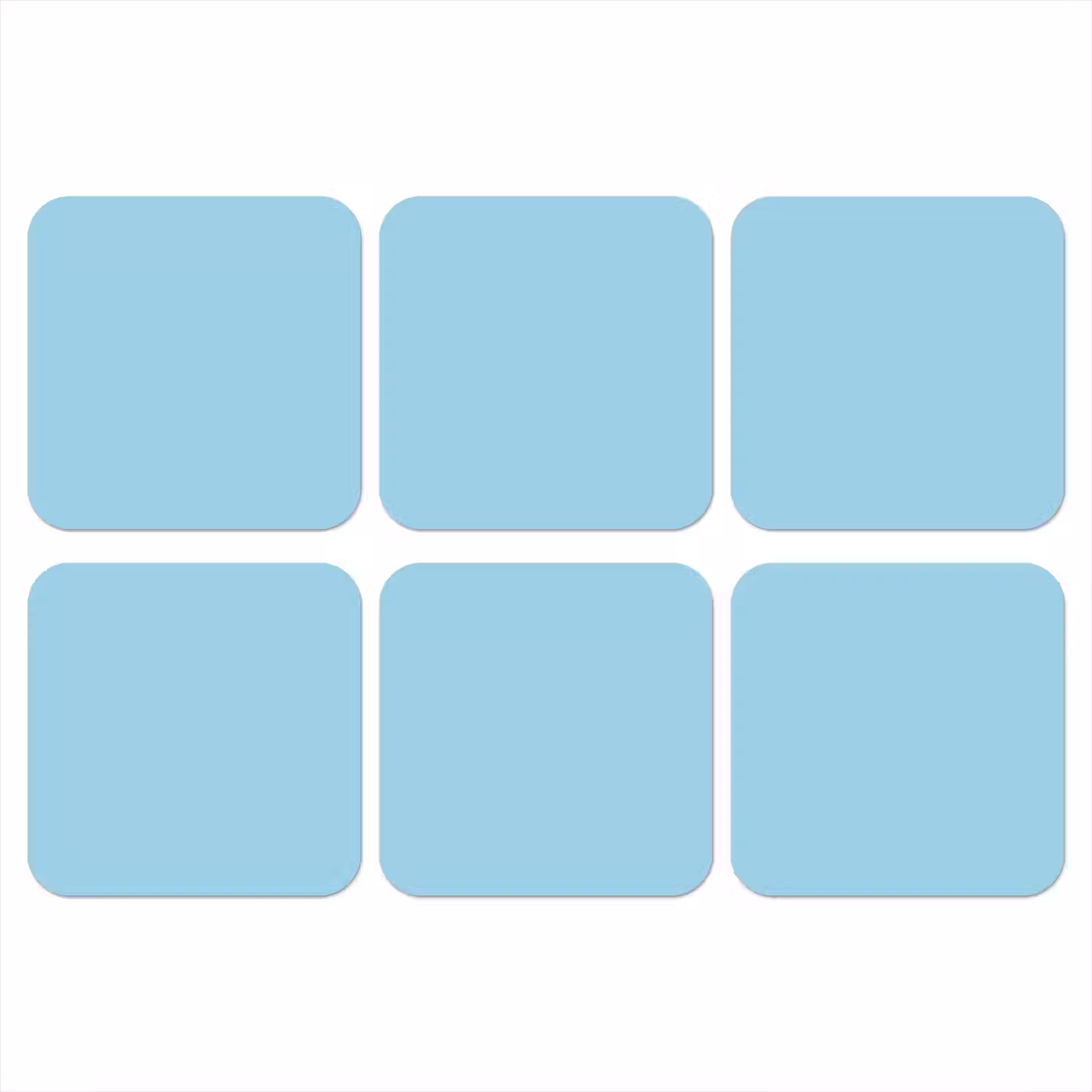Ice - Blue - Blauw onderzetter kurk middel 366 -3d