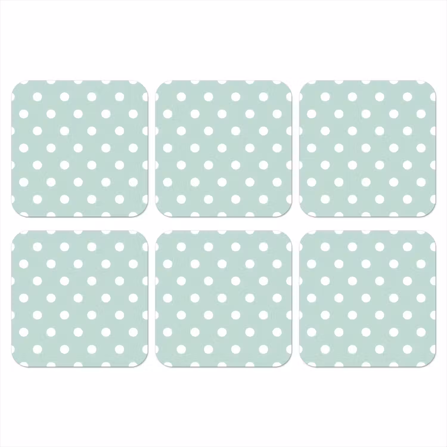 Klassiek - Polka - Groen onderzetter kurk middel 366 -3d