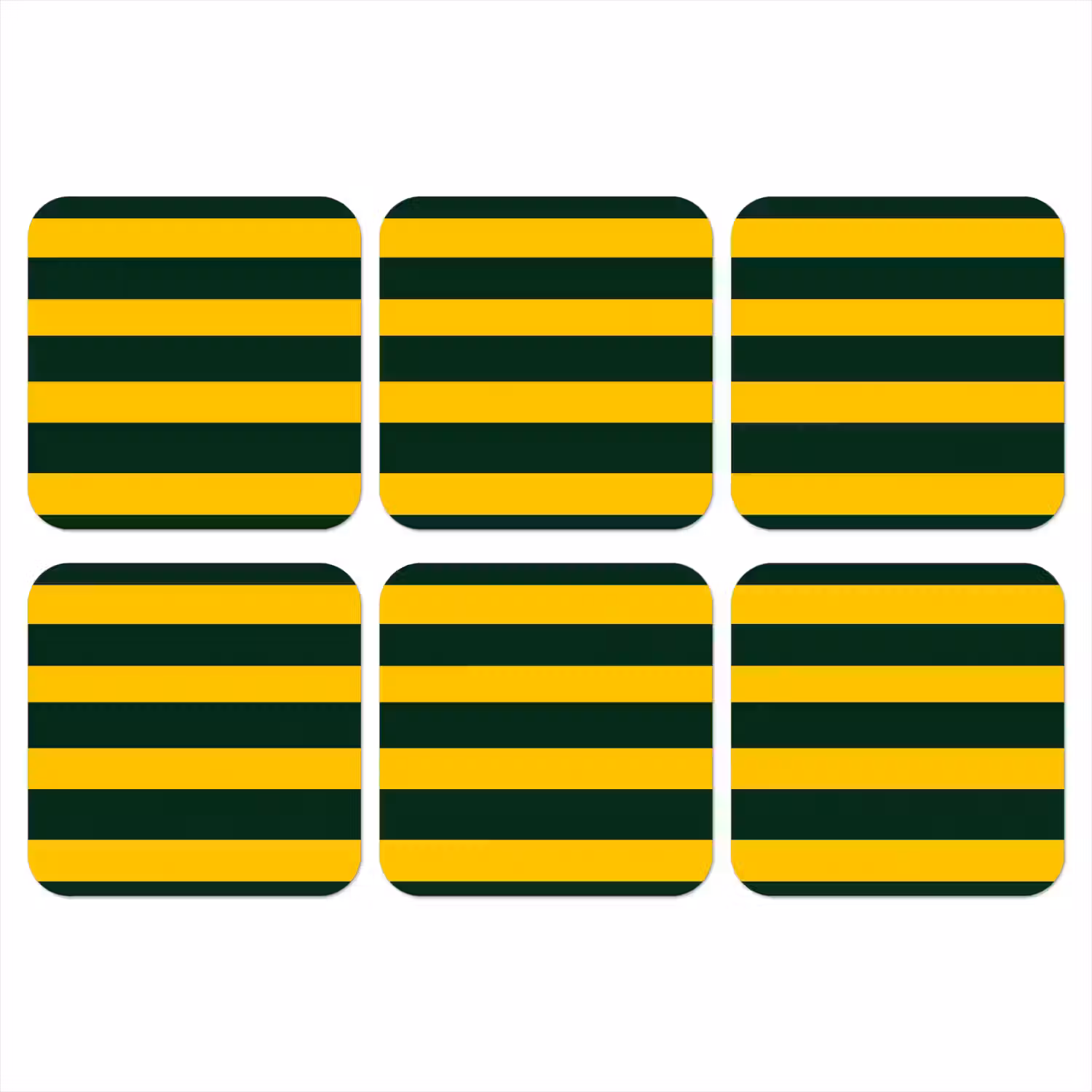 Klassiek - Strepen - Groen onderzetter kurk middel 366 -3d
