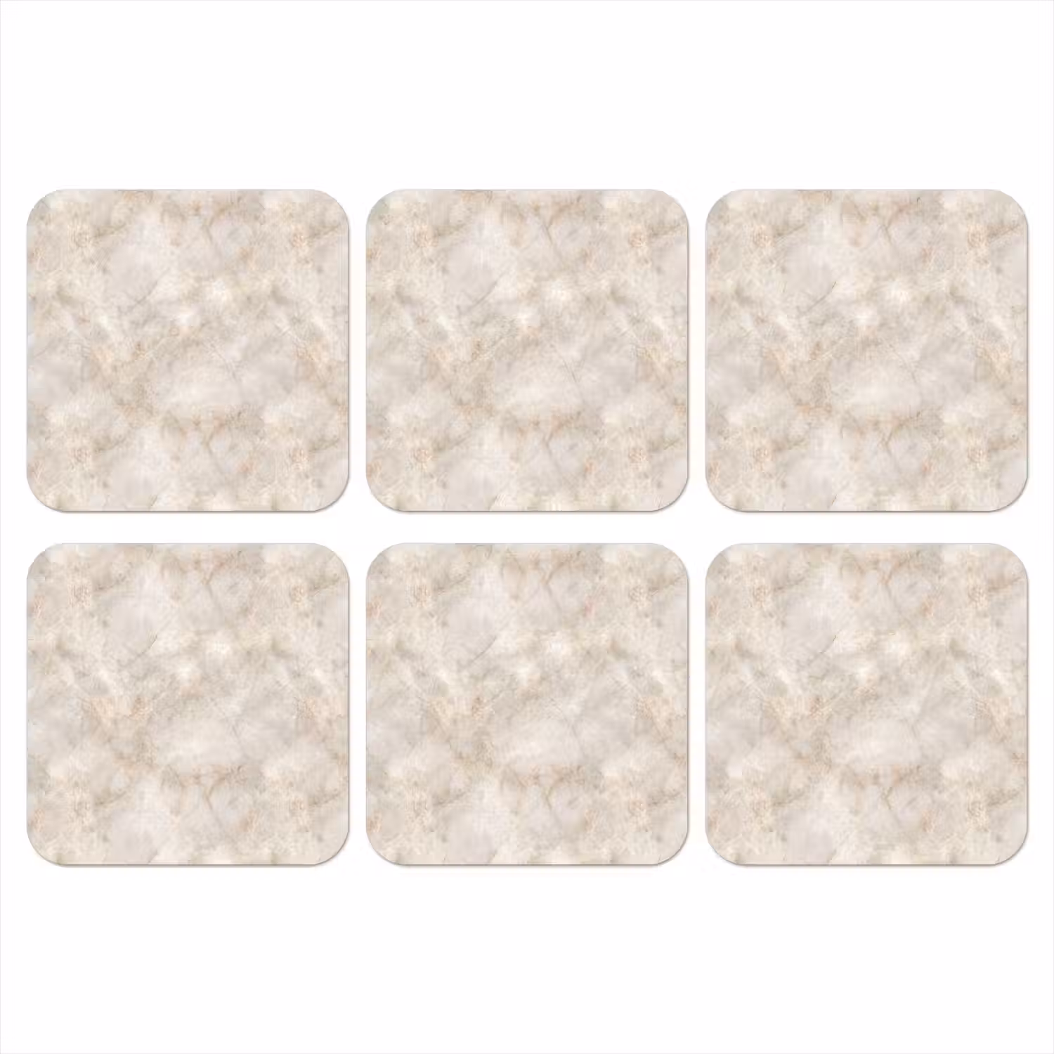 Lichtbeige - Goudbruine Nerven - Marmer onderzetter kurk middel 366 -3d