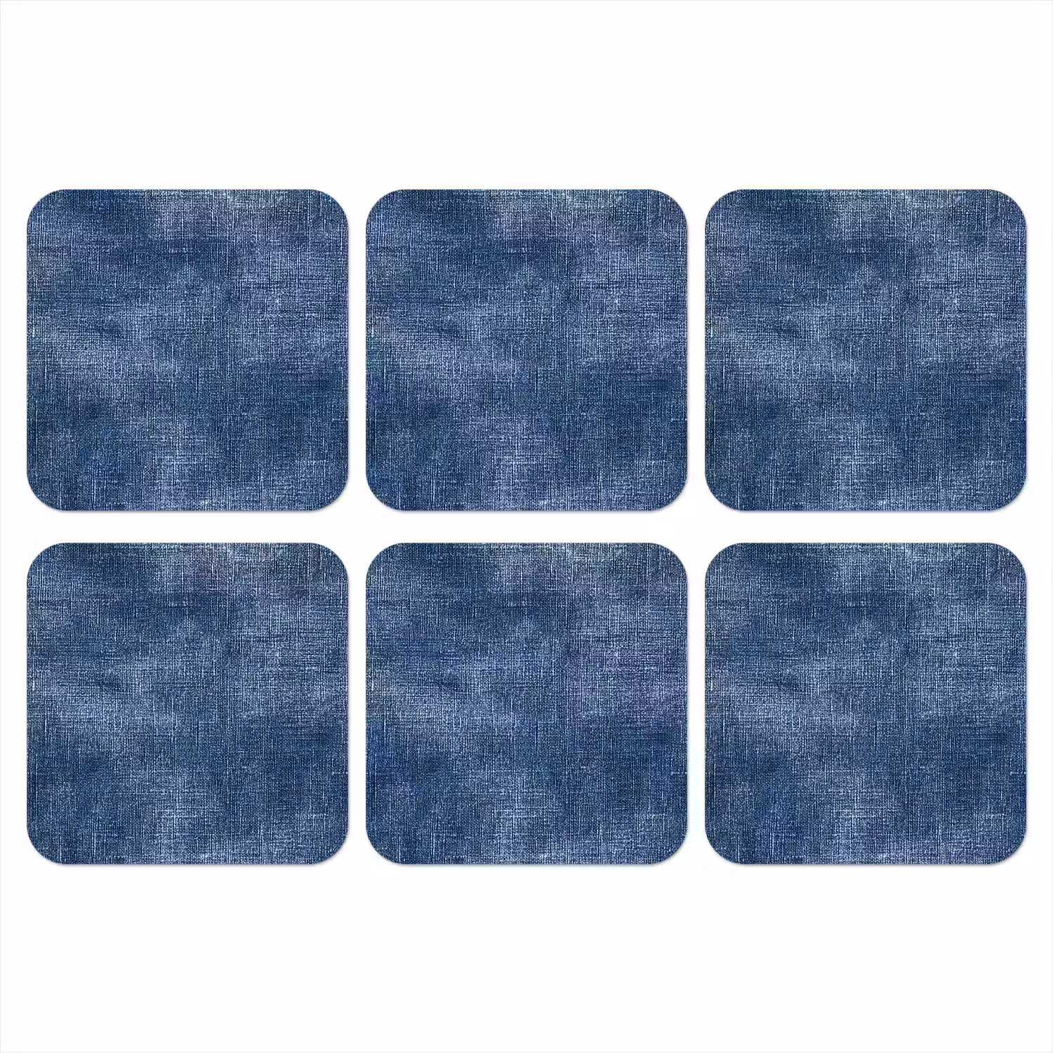 Linnen - Textuur - Patroon - Denim - Rustiek onderzetter kurk middel 366 -3d