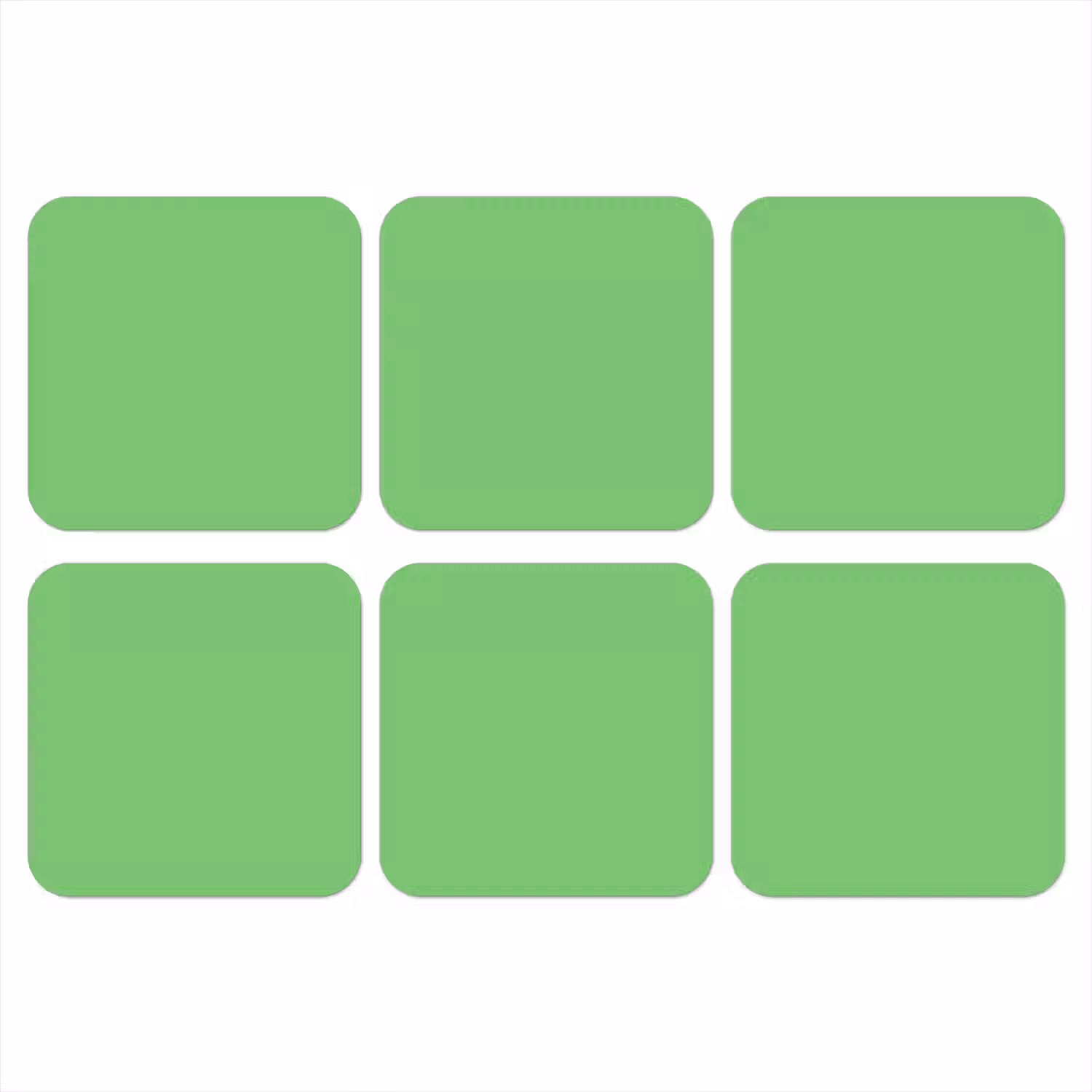 Meadow - Green - Groen onderzetter kurk middel 366 -3d