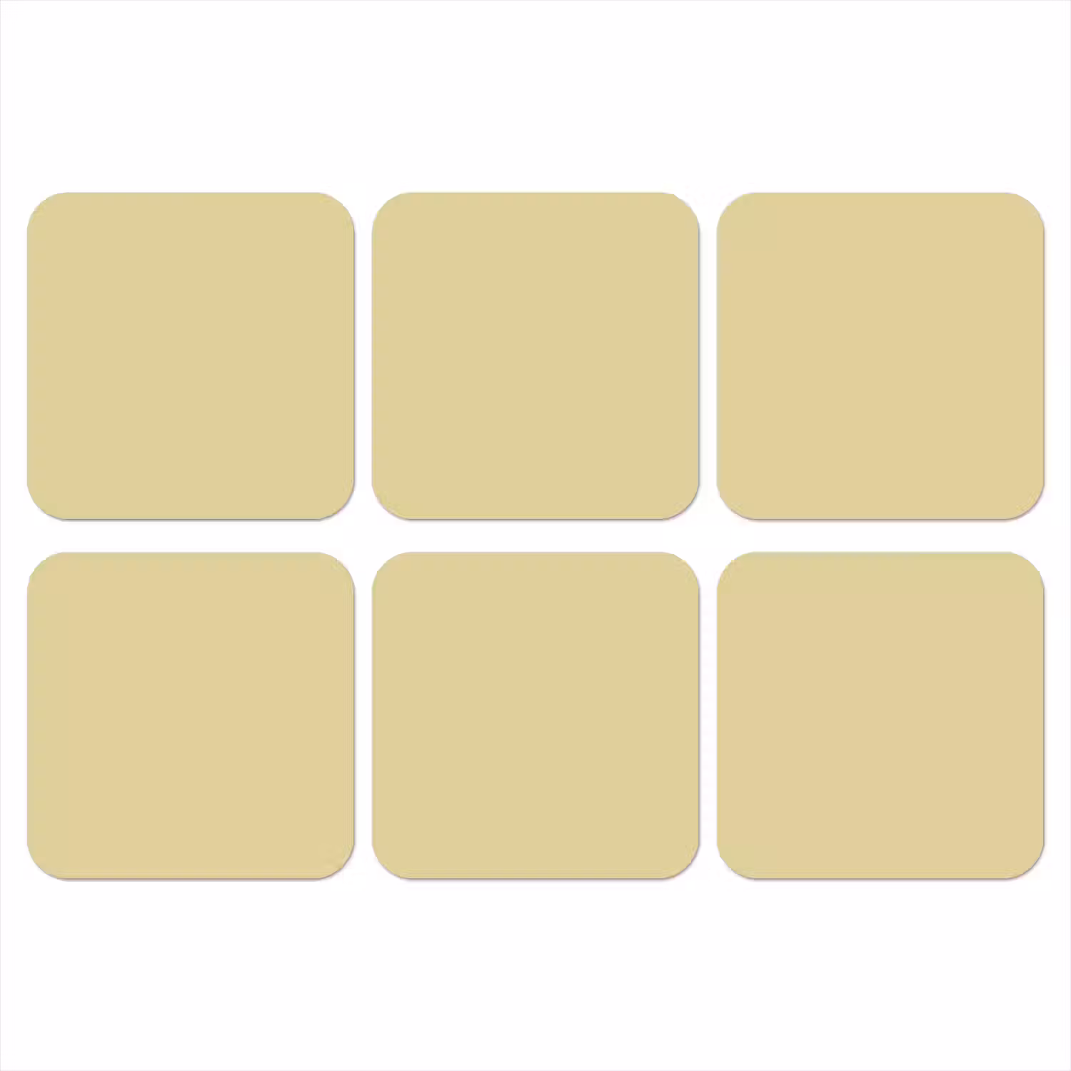 Mellow - Touch - Geel onderzetter kurk middel 366 -3d