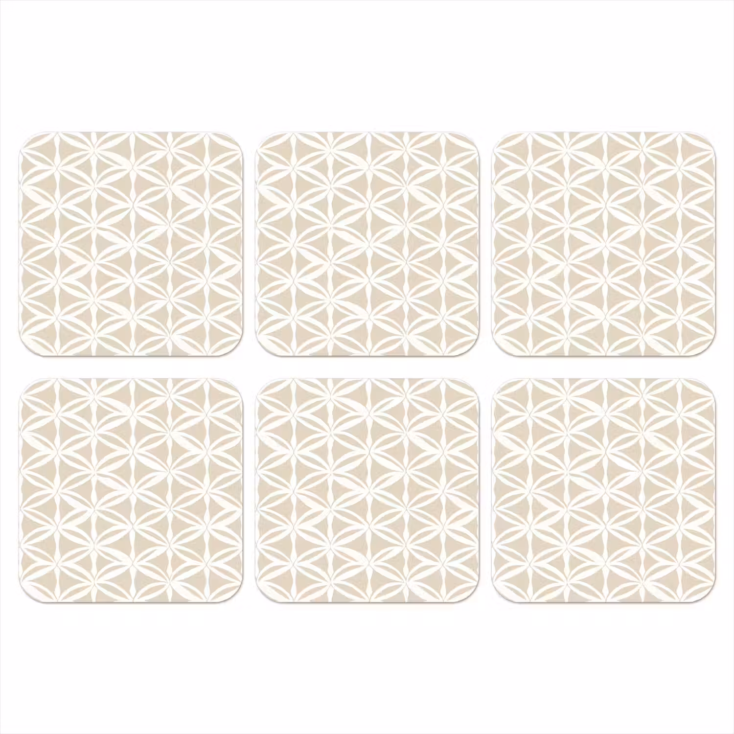 Motief - Modern - Beige onderzetter kurk middel 366 -3d