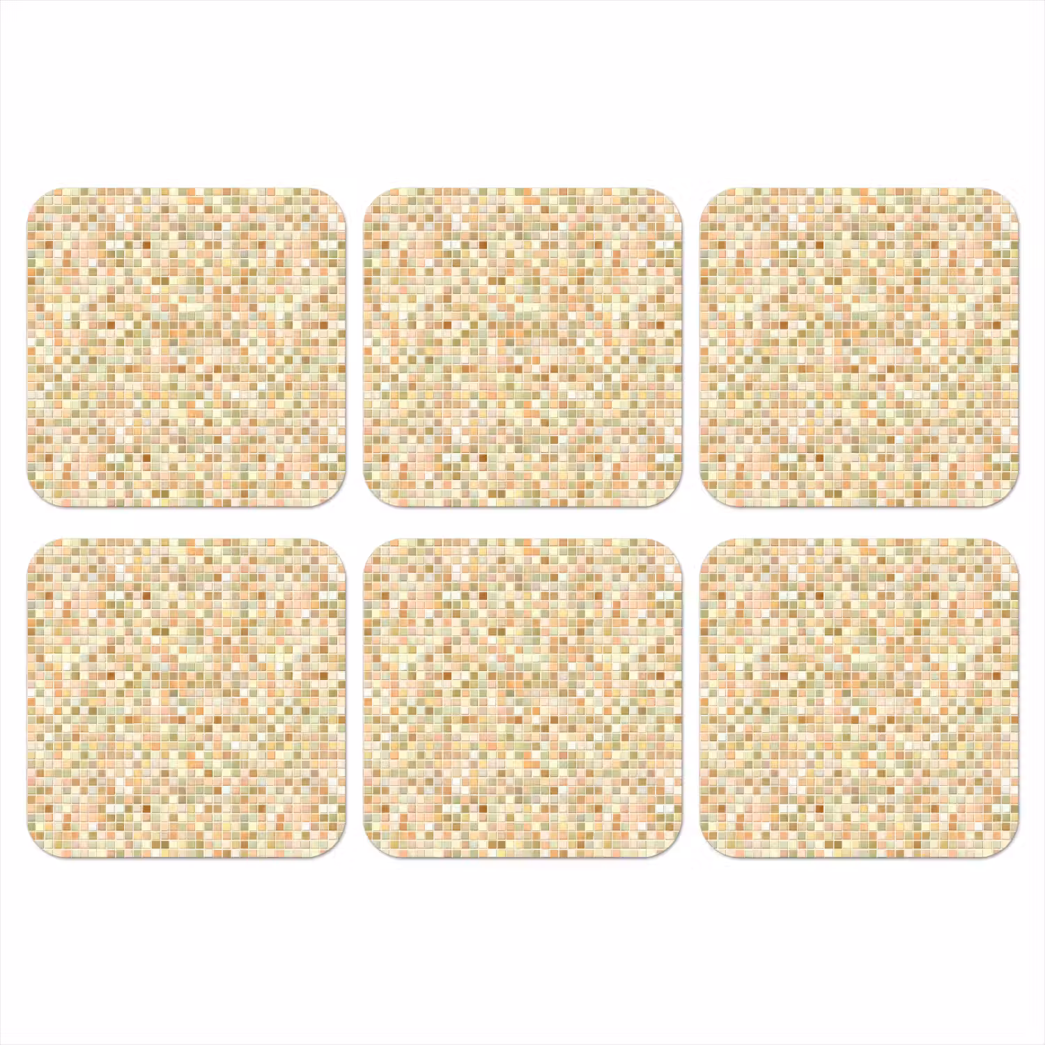 Mozaïek - Patroon - Terracotta onderzetter kurk middel 366 -3d
