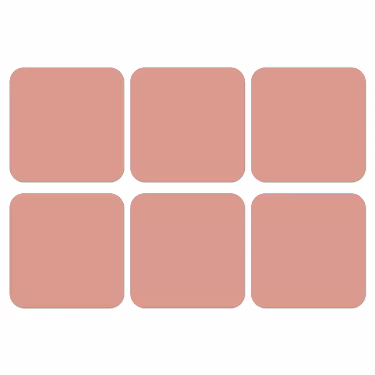 Muted - Salmon - Koraal onderzetter kurk middel 366 -3d