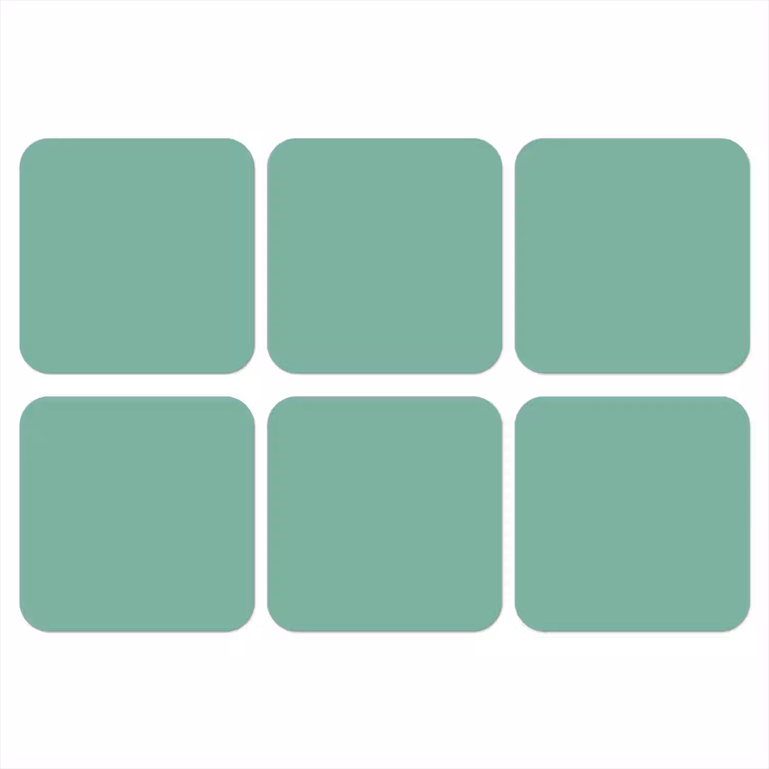 Ocean - Jade - Groen onderzetter kurk middel 366 -3d