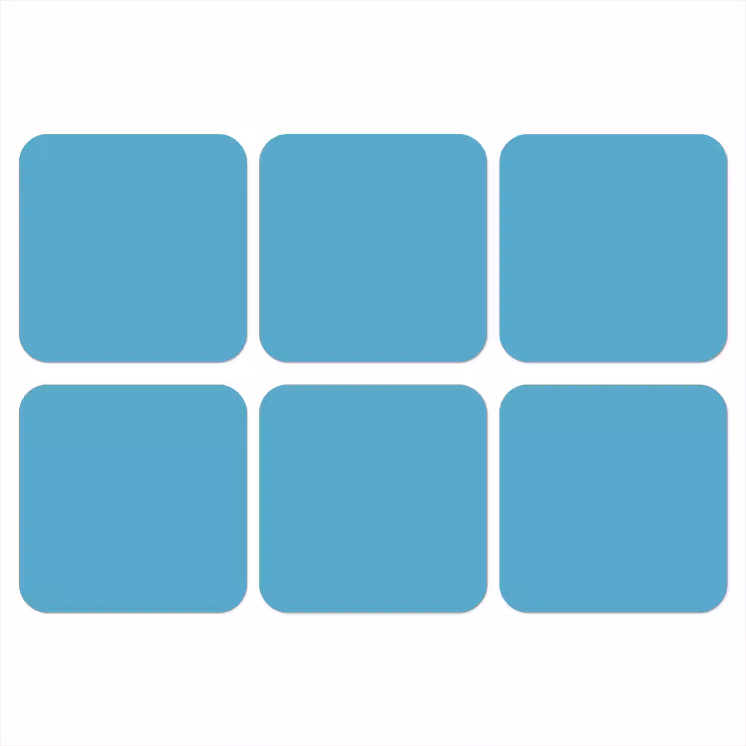 Ocean - Teal - Blauw onderzetter kurk middel 366 -3d