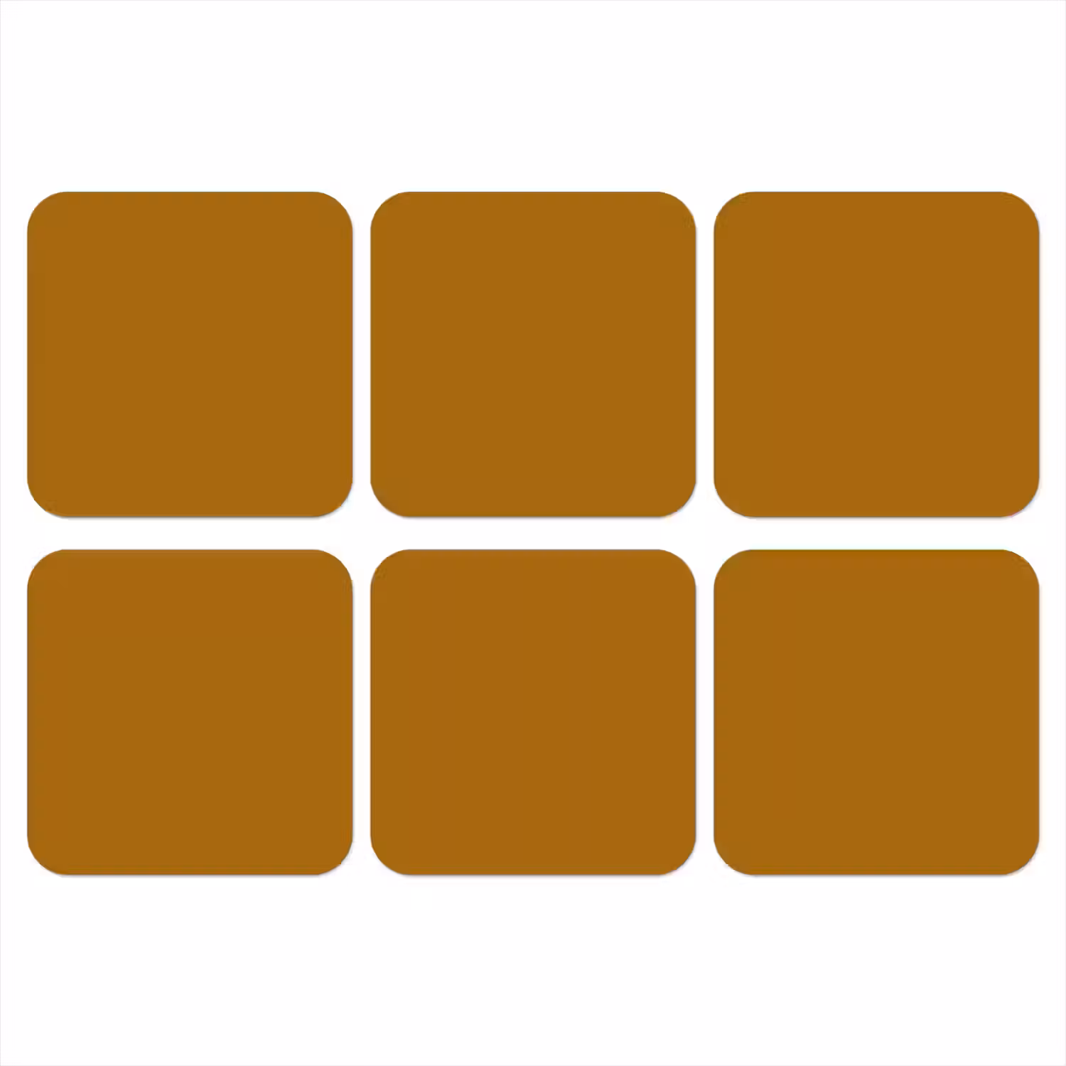 Ocre - Gold - Geel onderzetter kurk middel 366 -3d
