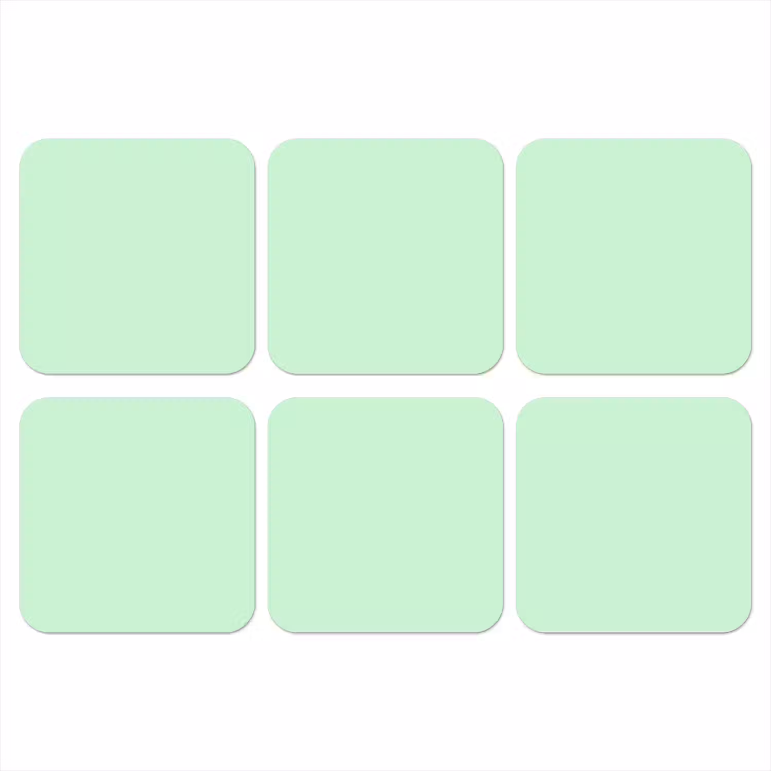 Pale - Mint - Groen onderzetter kurk middel 366 -3d