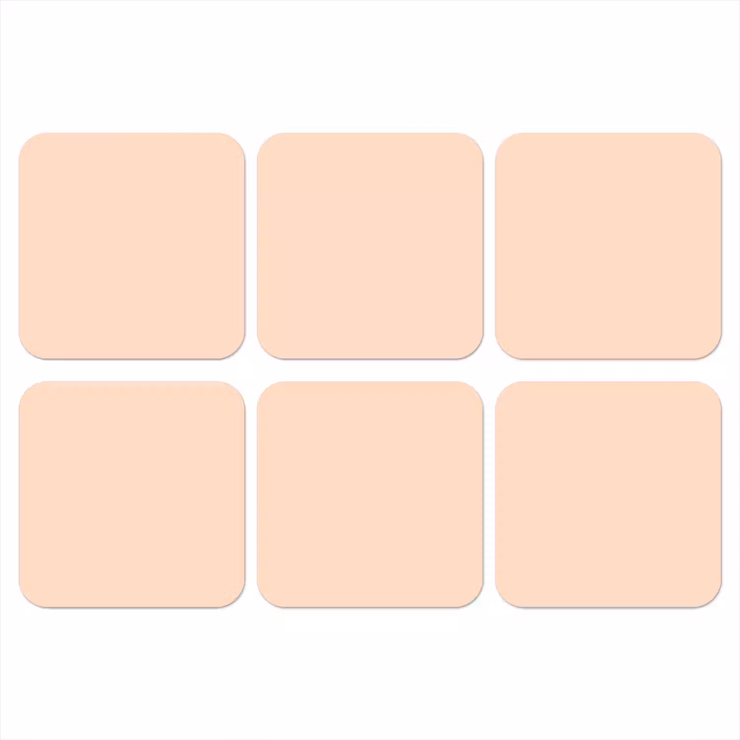Pale - Peach - Nude onderzetter kurk middel 366 -3d