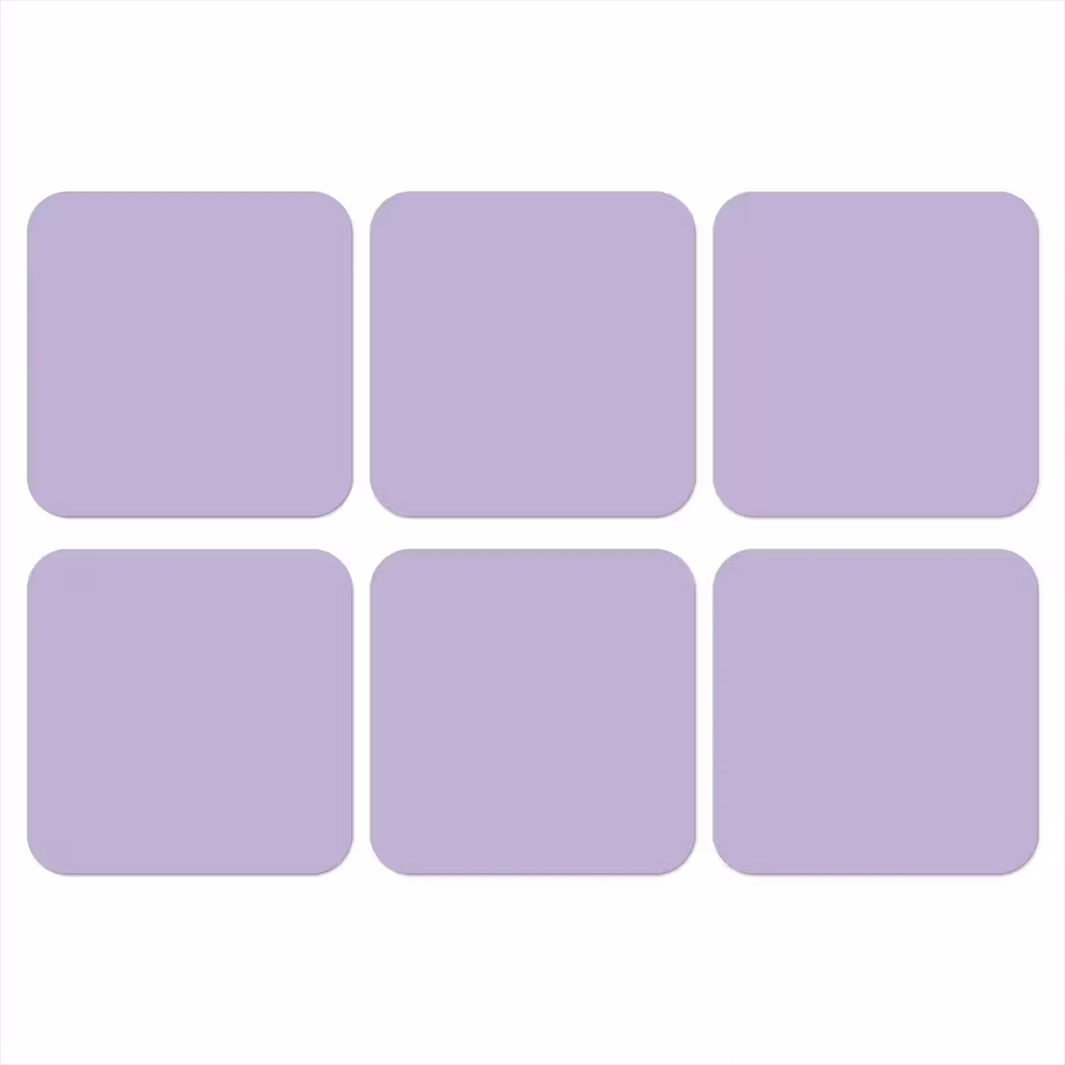 Pastel - Lilac - Paars onderzetter kurk middel 366 -3d