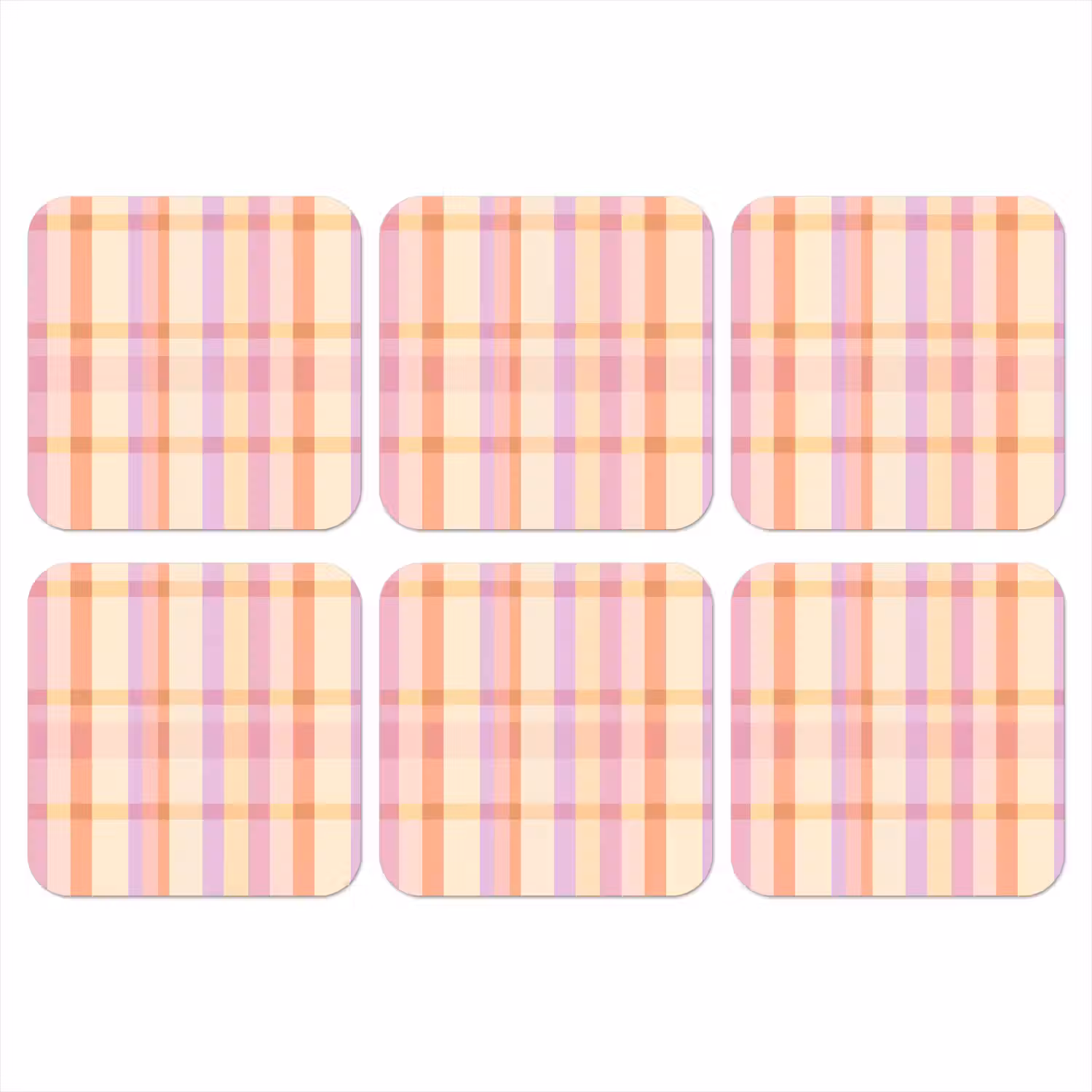 Pastel - uitpatroon - Geometrisch onderzetter kurk middel 366 -3d
