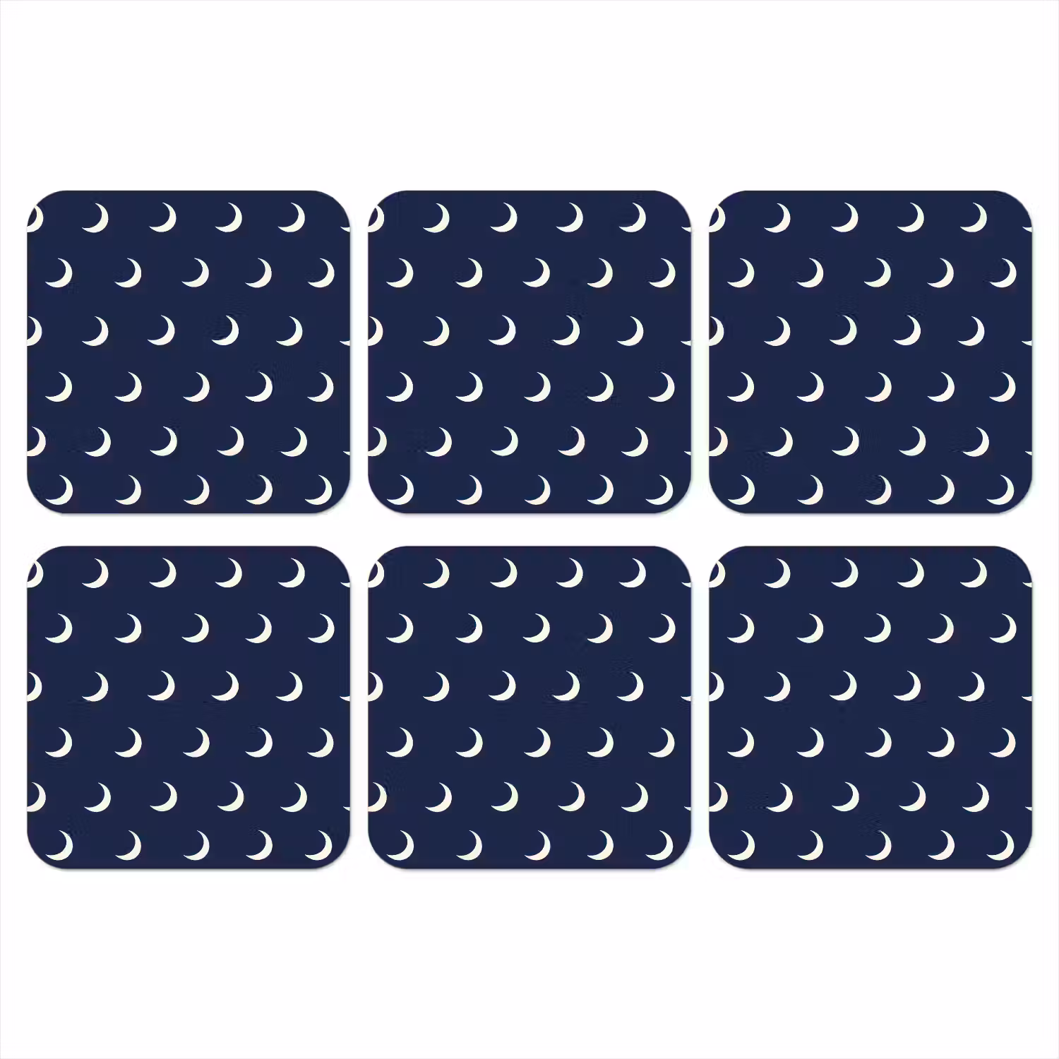 Patroon - Manen - Blauw onderzetter kurk middel 366 -3d