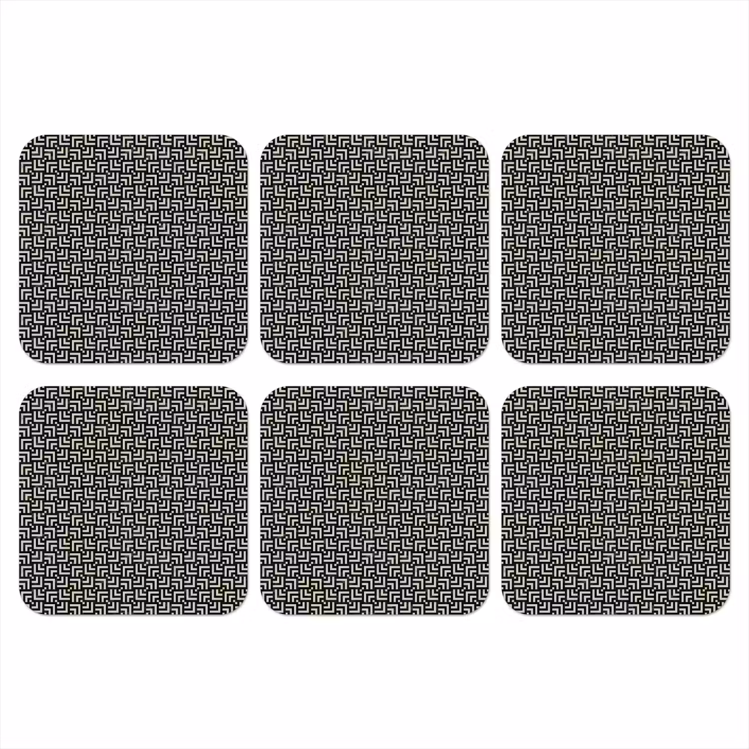 Patroon - Marmer - Zwart onderzetter kurk middel 366 -3d