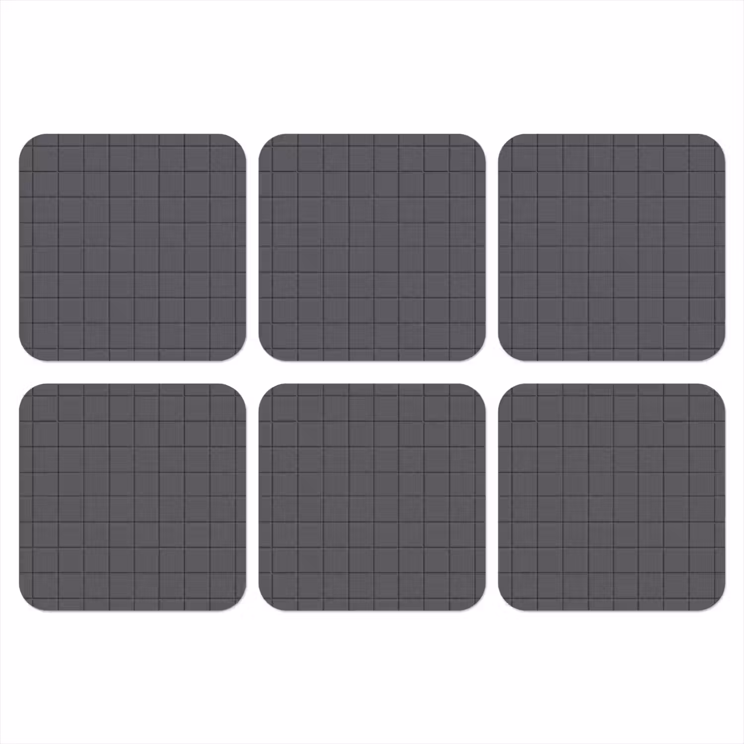 Patroon - Tegel - Grafiet - Grijs onderzetter kurk middel 366 -3d