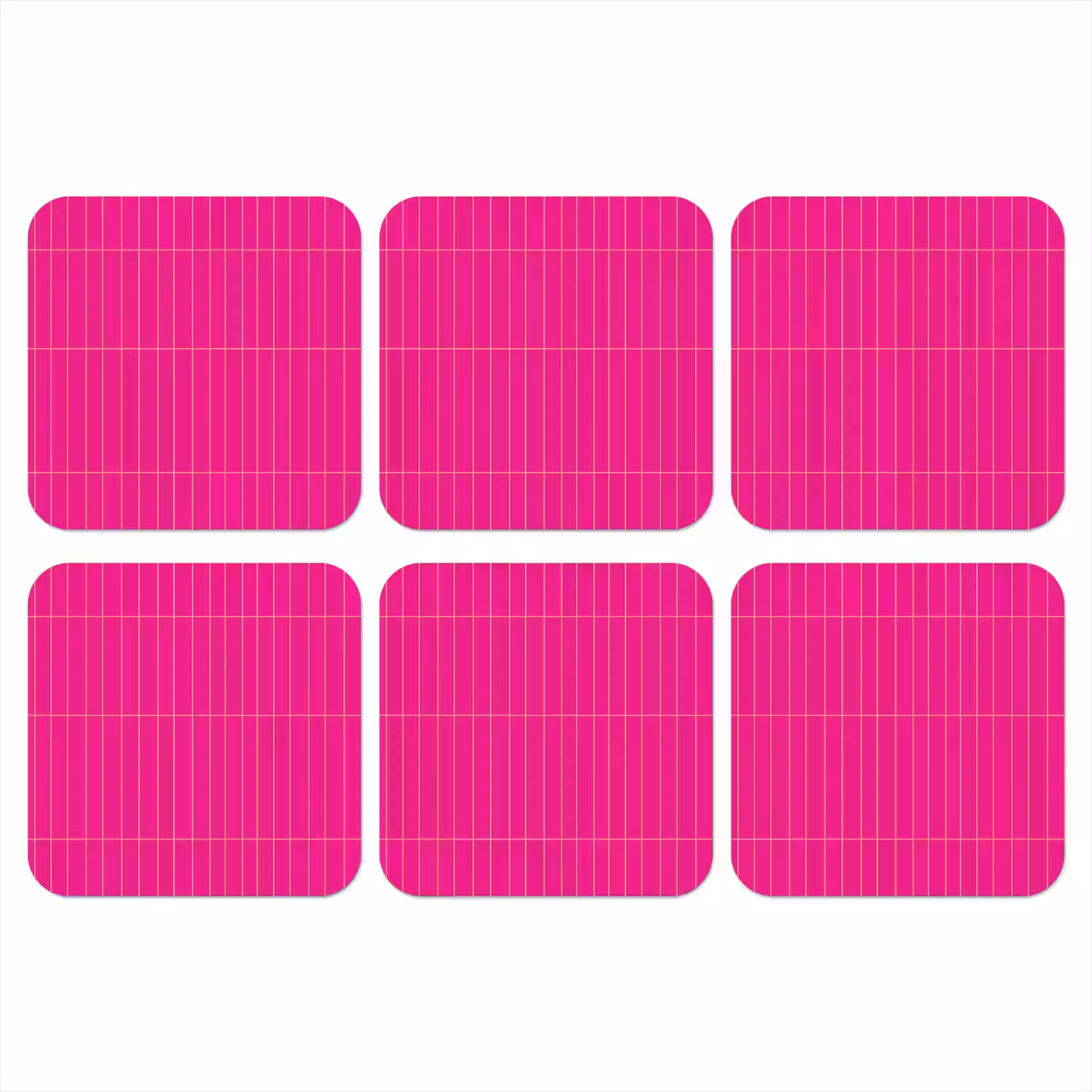Patroon - Tegel - Magenta - Roze onderzetter kurk middel 366 -3d