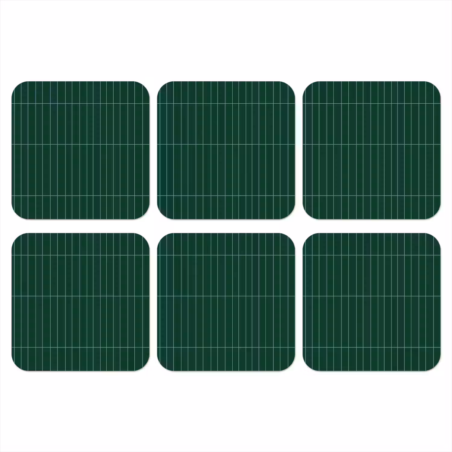 Patroon - Tegels - Donkergroen onderzetter kurk middel 366 -3d