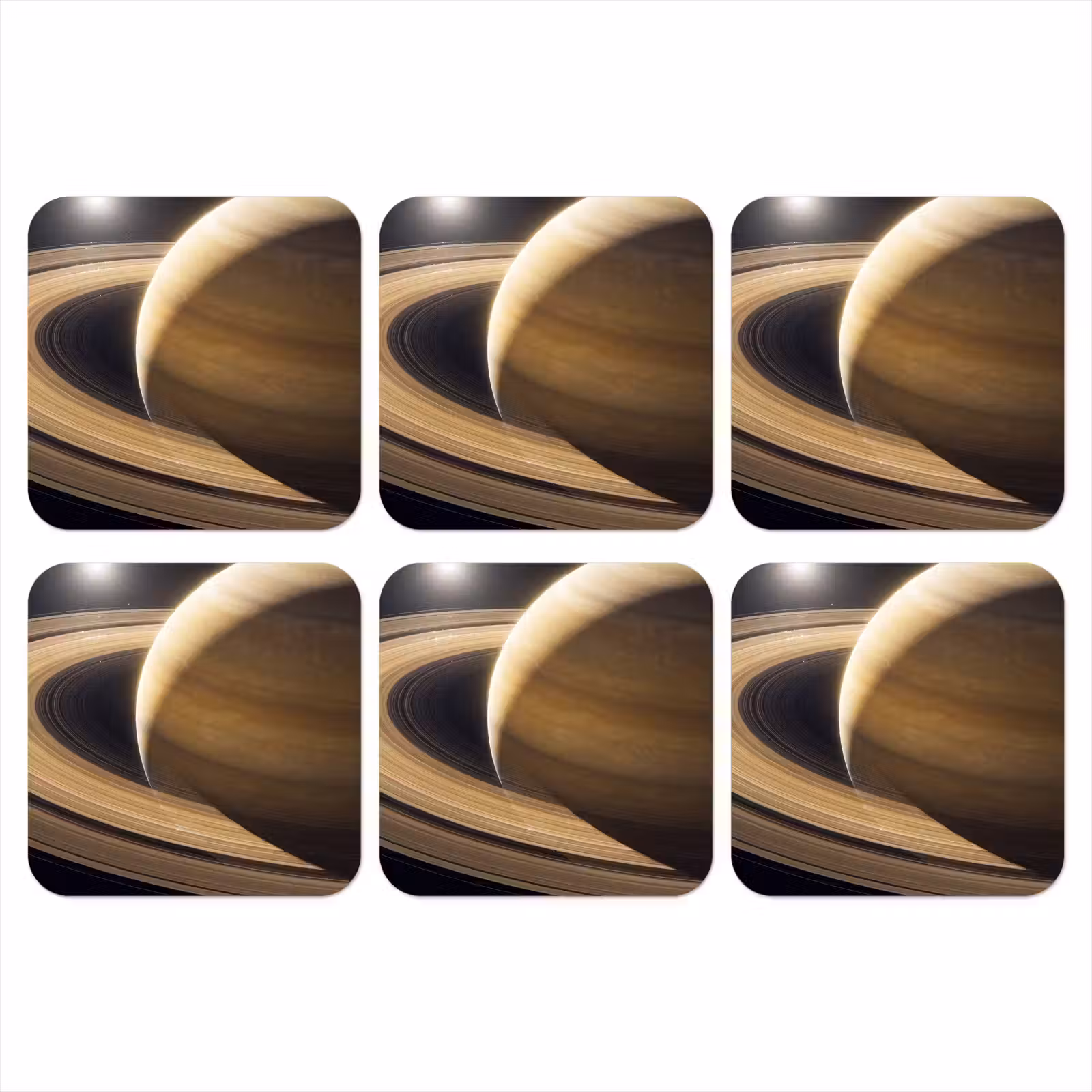 Onderzetter - Planeet - Ringen - Ruimte - Planeet - Ringen - Ruimte onderzetter kurk middel