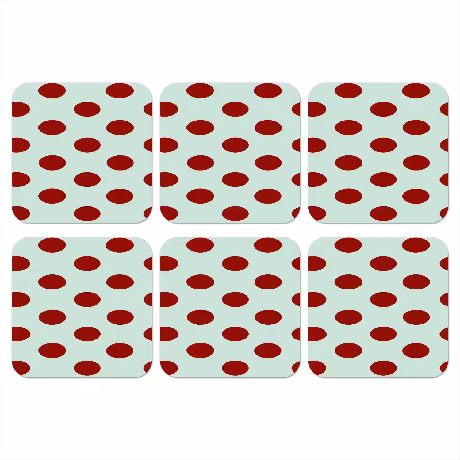 Polka - Dots - Rood onderzetter kurk middel 366 -3d