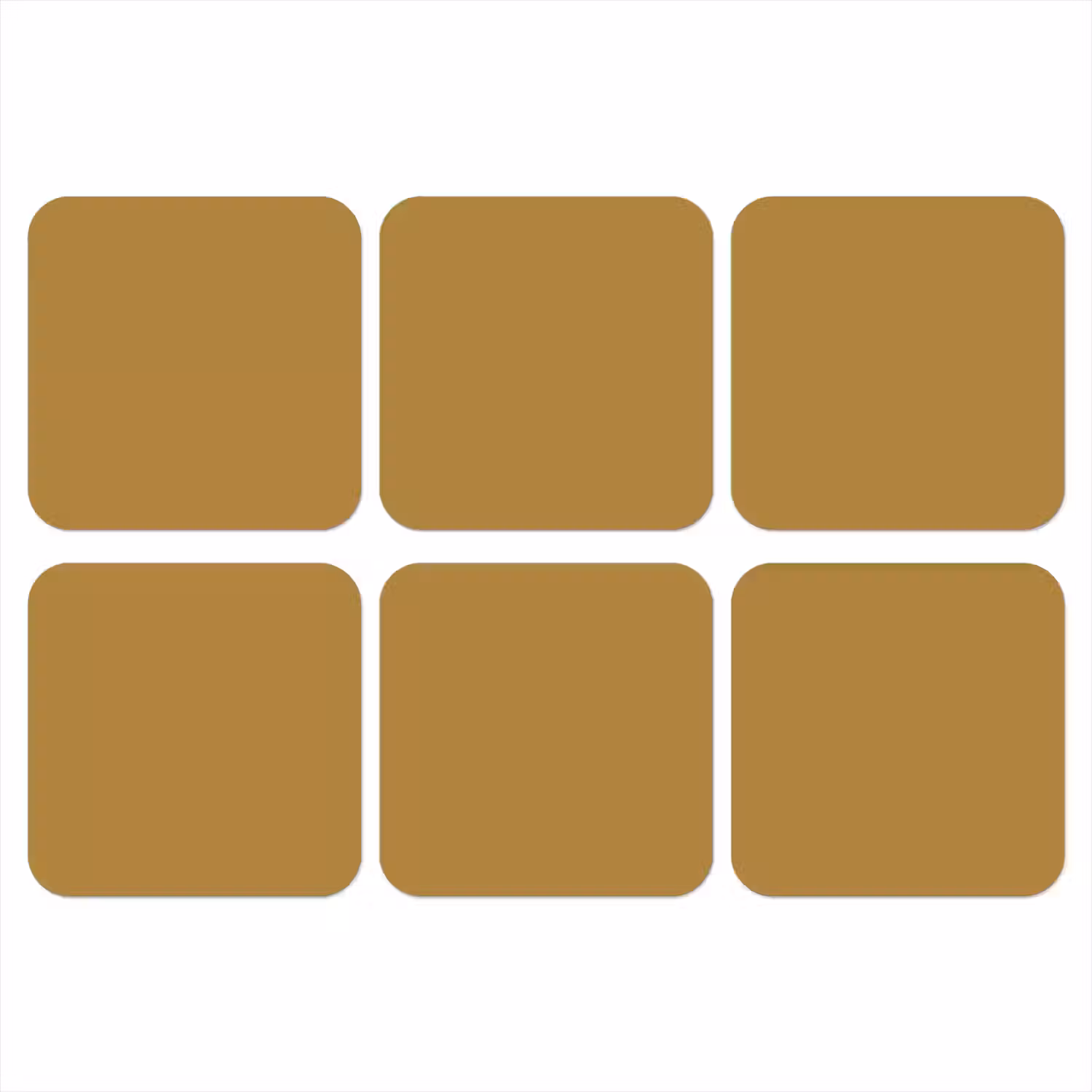 Rhythmic - Ochre - Geel onderzetter kurk middel 366 -3d