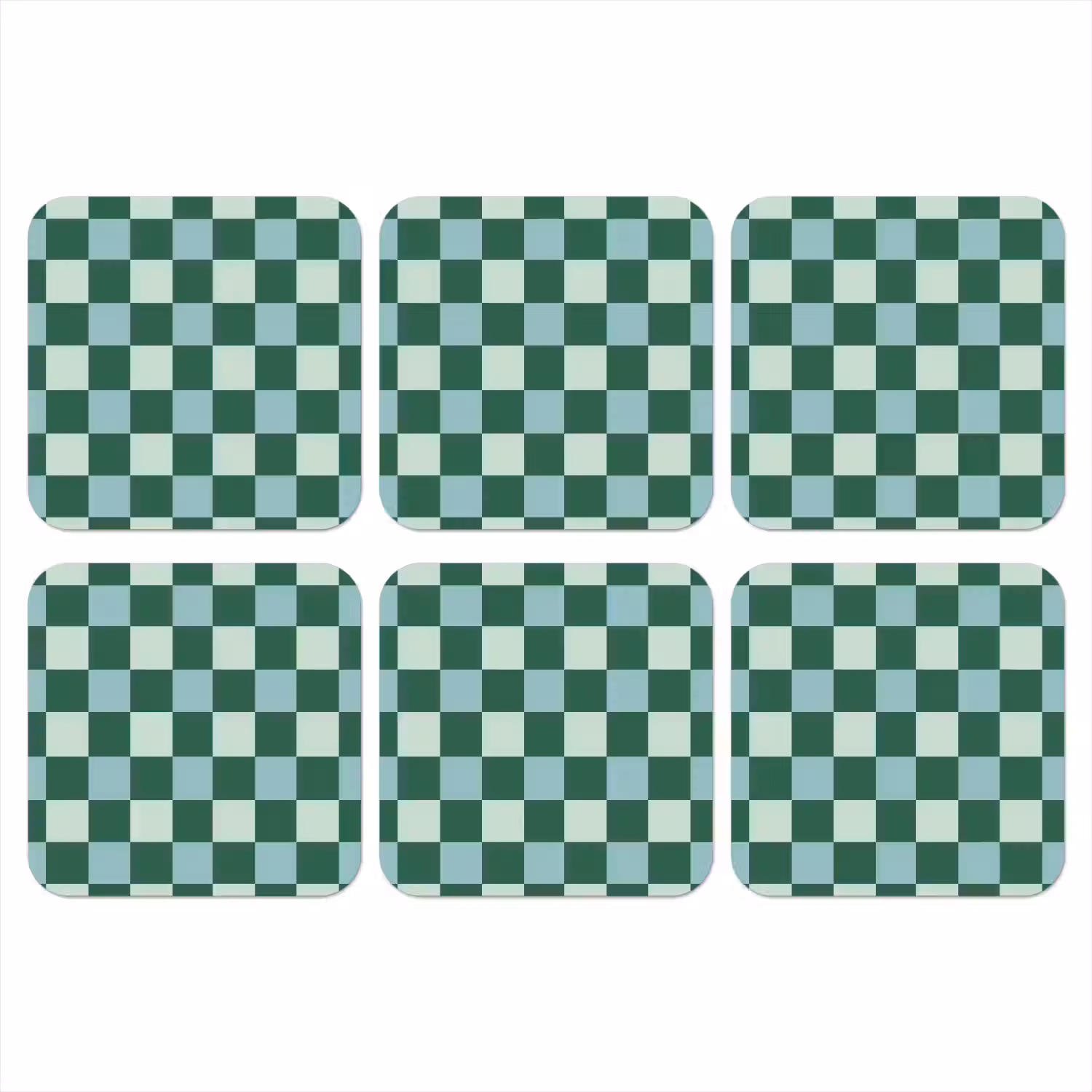 Schaakbord - Klassiek - Groen onderzetter kurk middel 366 -3d