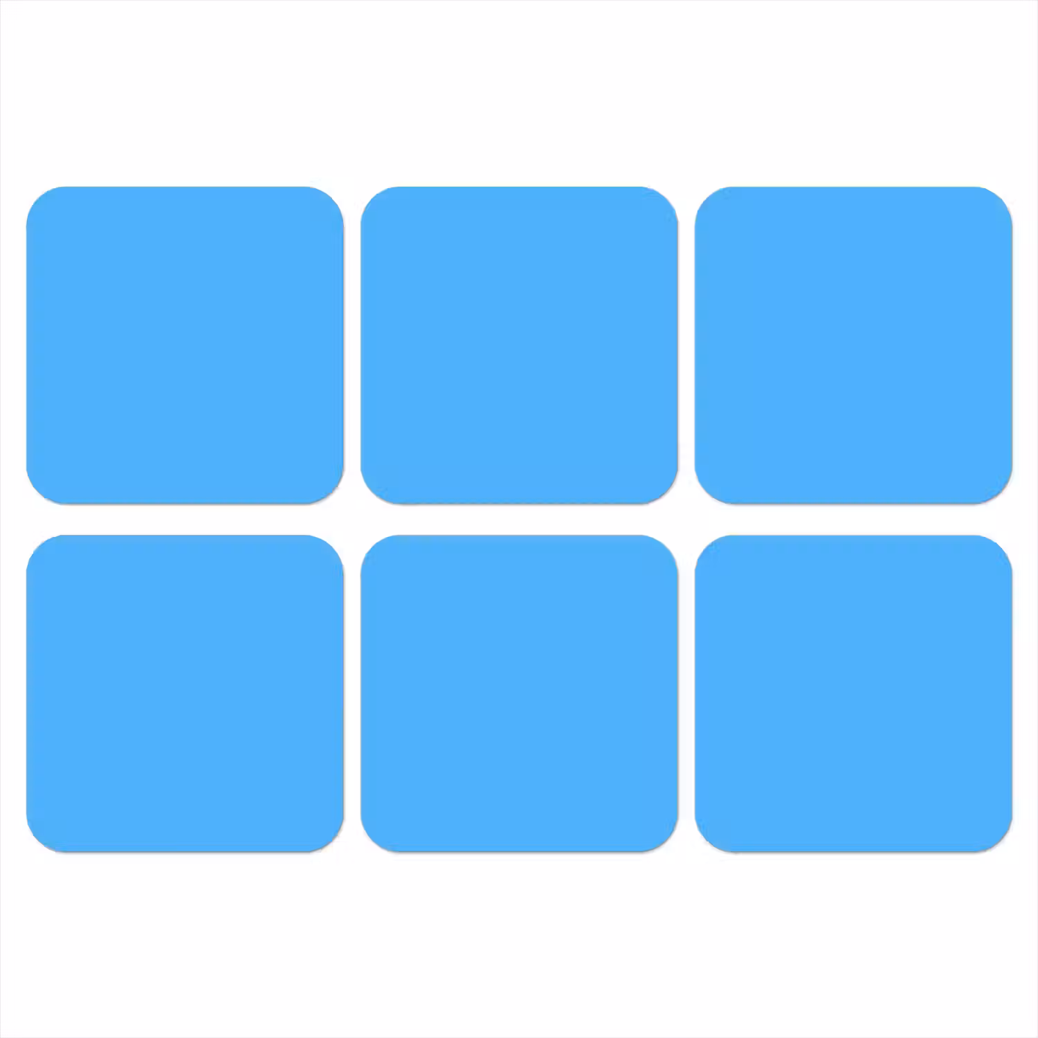 Sky - Blue - Blauw onderzetter kurk middel 366 -3d
