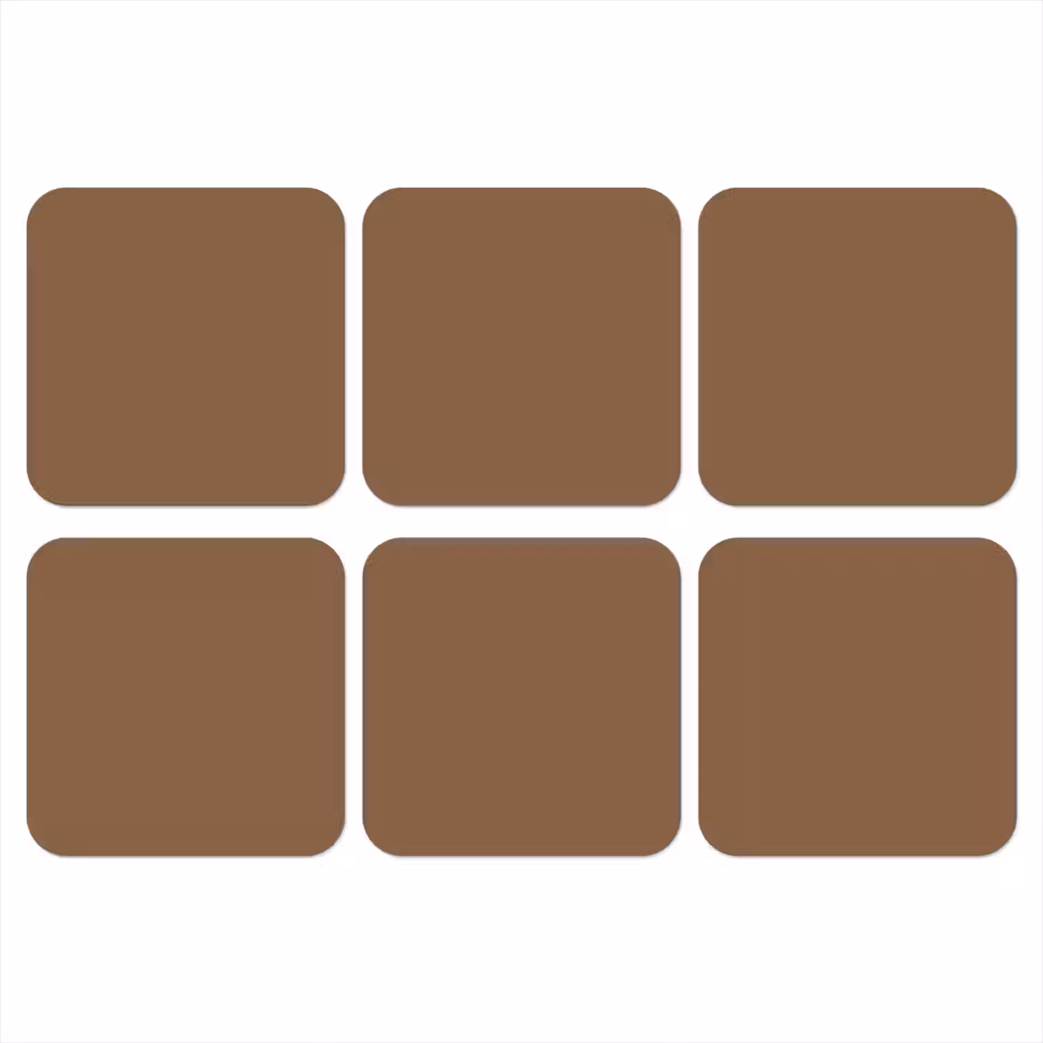 Soft - Walnut - Bruin onderzetter kurk middel 366 -3d