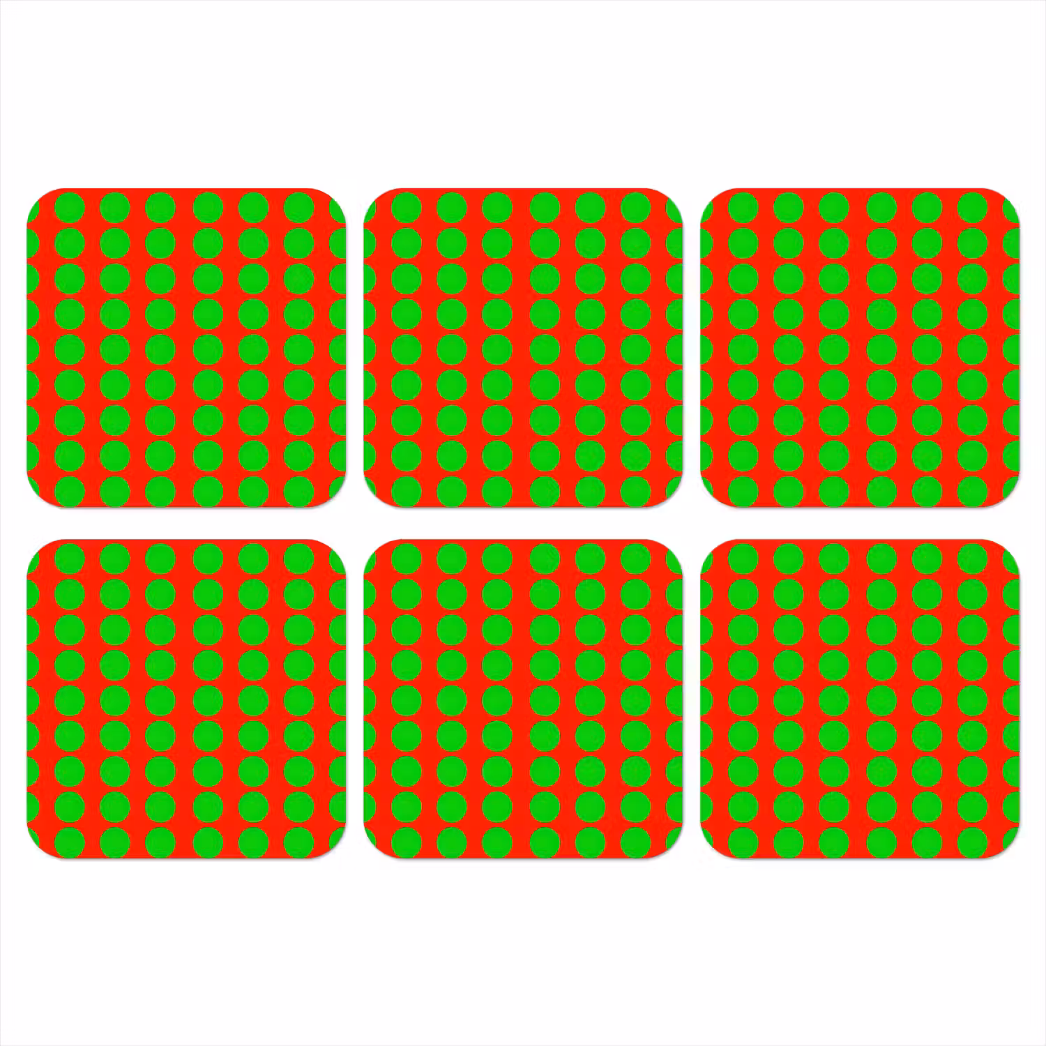 Stippen - Patroon - Groen onderzetter kurk middel 366 -3d