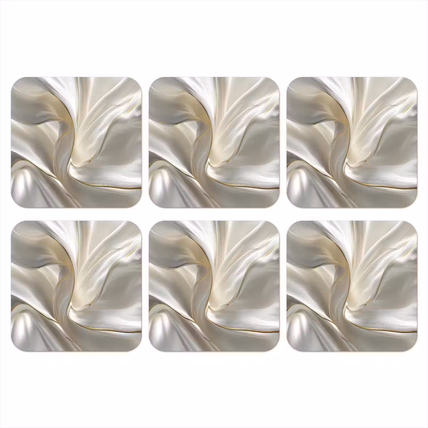 Stof - Plooien - Goud onderzetter kurk middel -3d